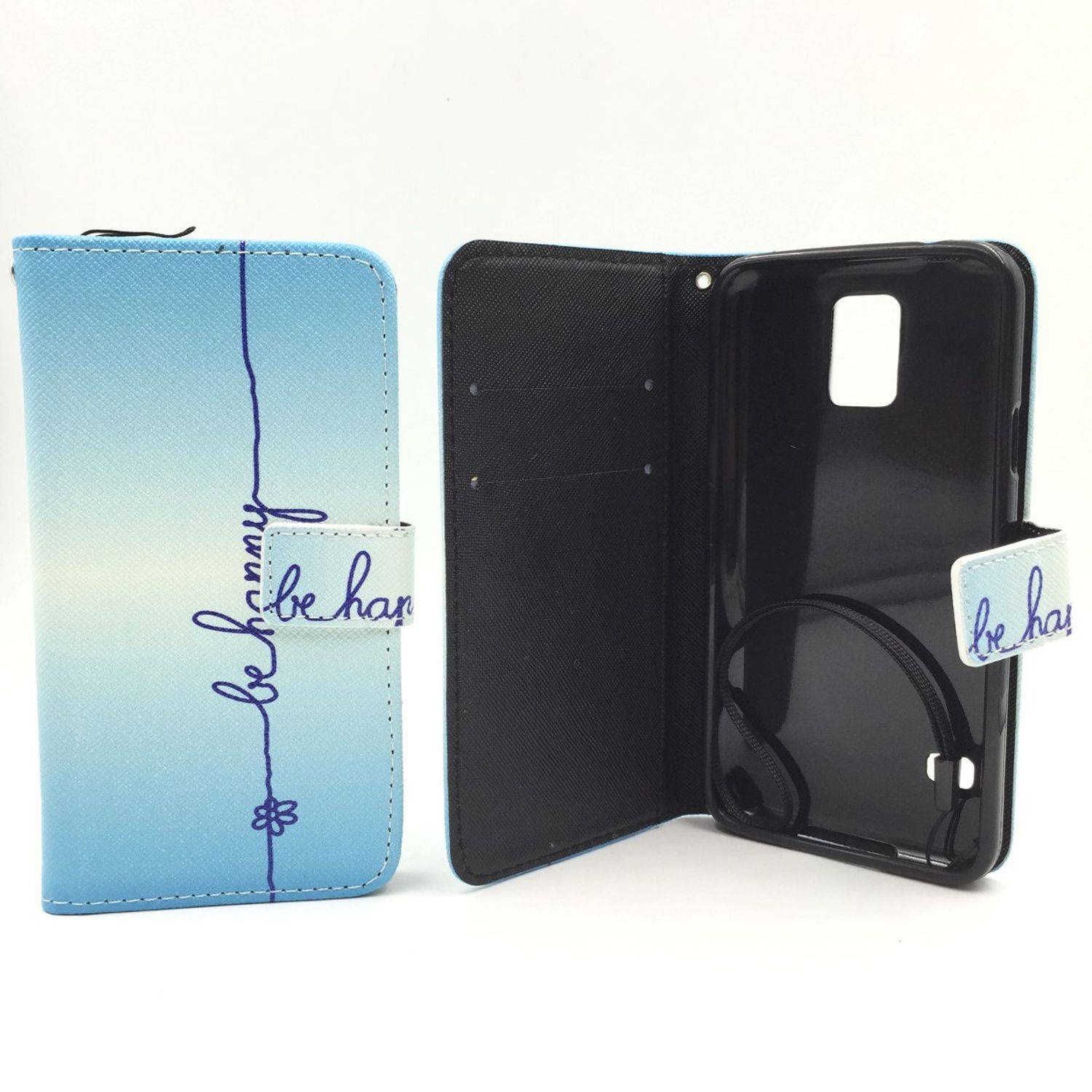 Samsung Galaxy S5 / S5 Neo Handyhülle Bookcover Blau