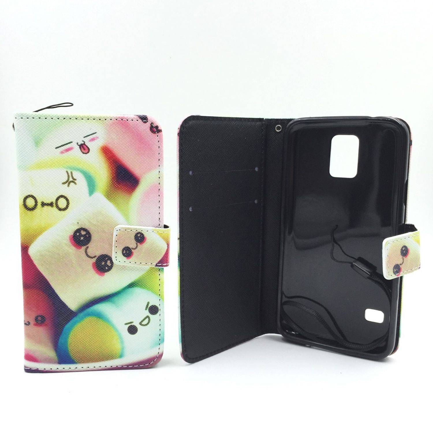 Samsung Galaxy S5 / S5 Neo Handyhülle Bookcover Mehrfarbig