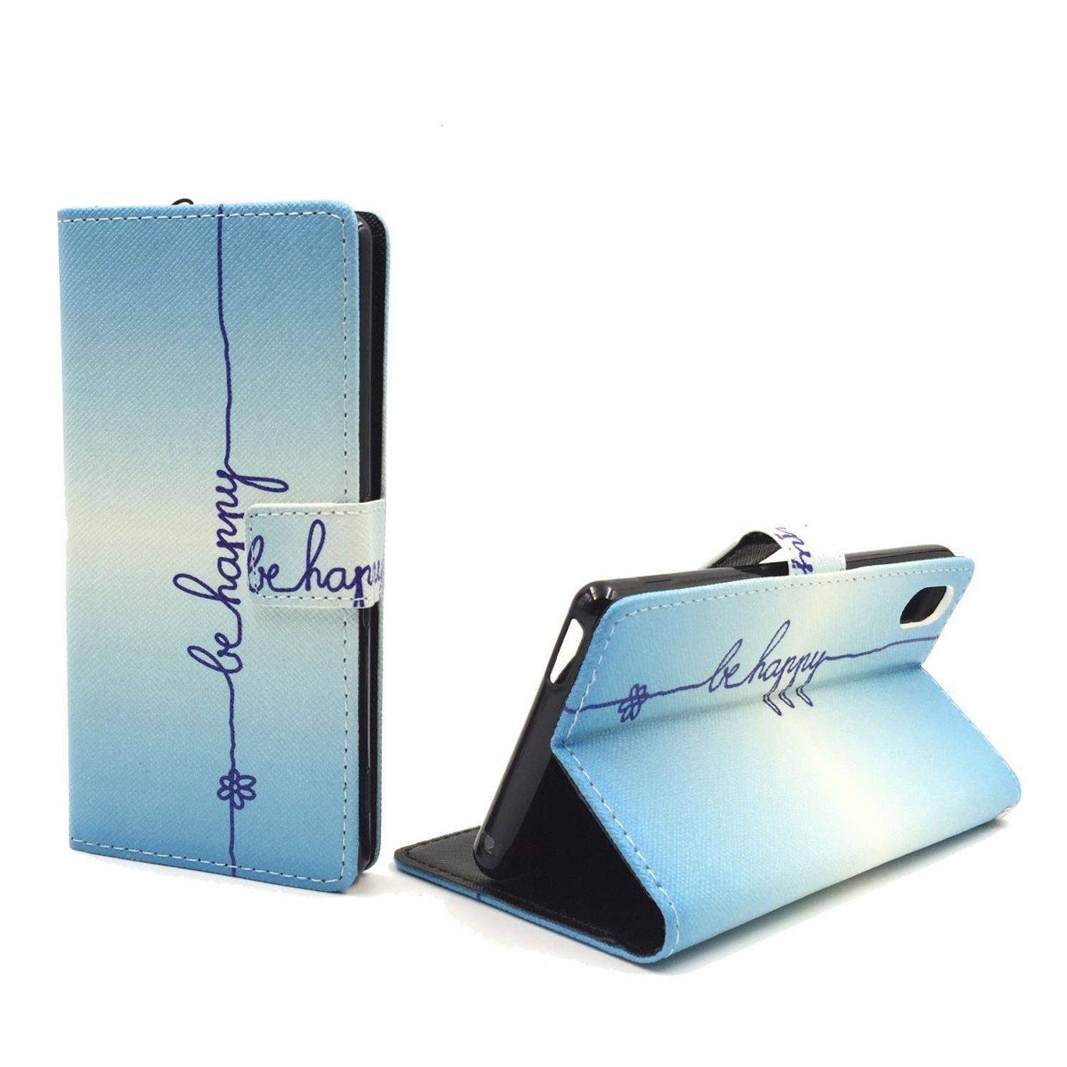 Sony Xperia M4 Aqua Handyhülle Bookcover Blau