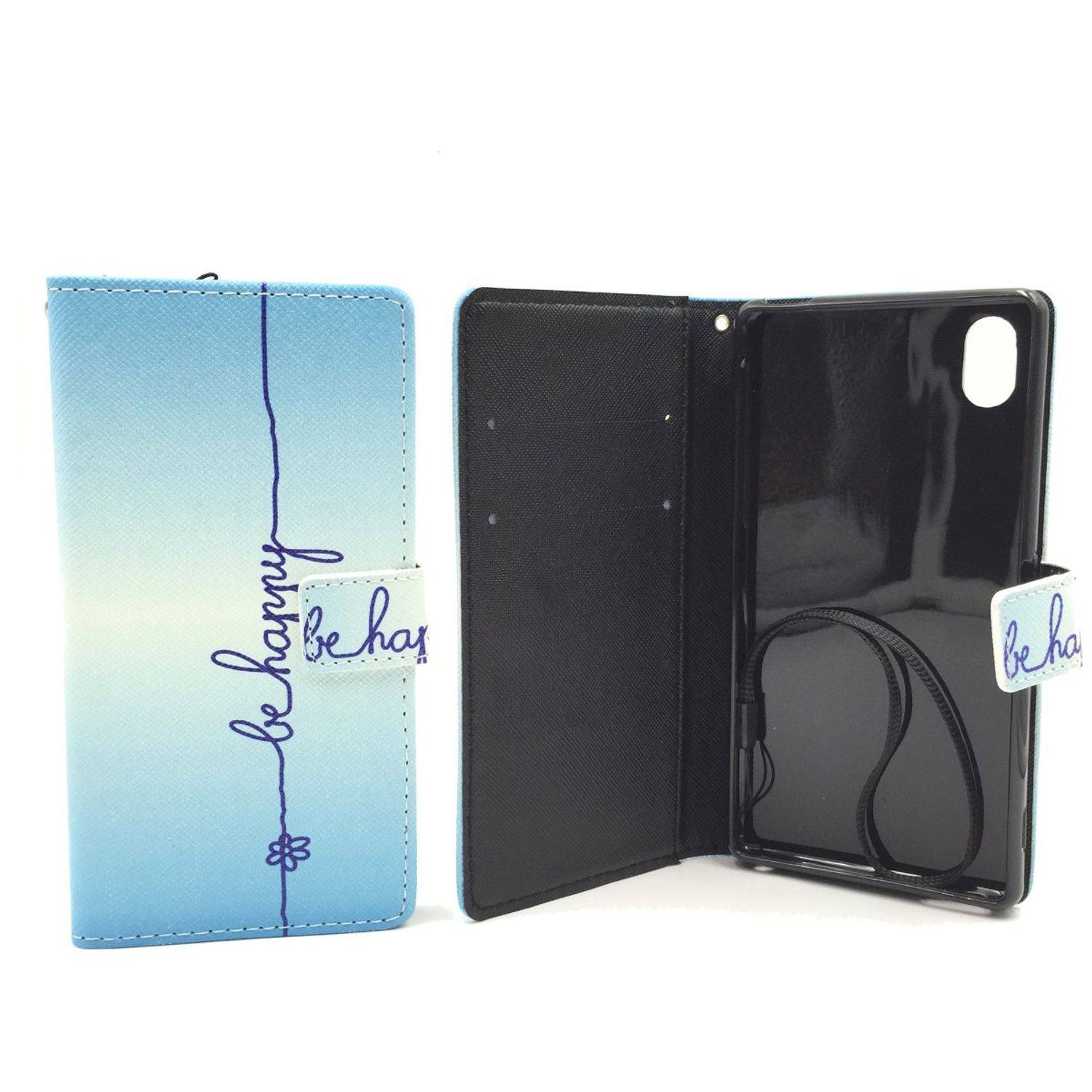 Sony Xperia M4 Aqua Handyhülle Bookcover Blau