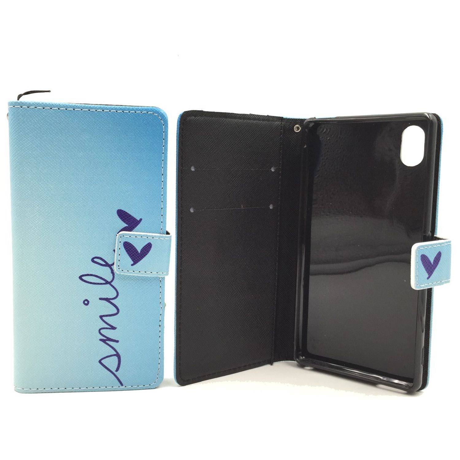 Sony Xperia M4 Aqua Handyhülle Bookcover Blau