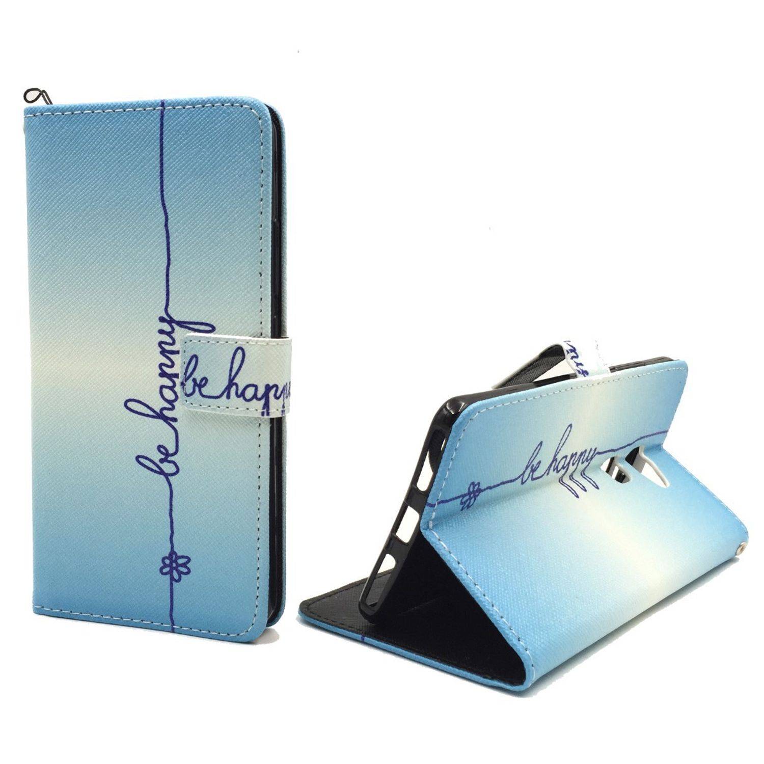 Huawei Mate S Handyhülle Bookcover Blau