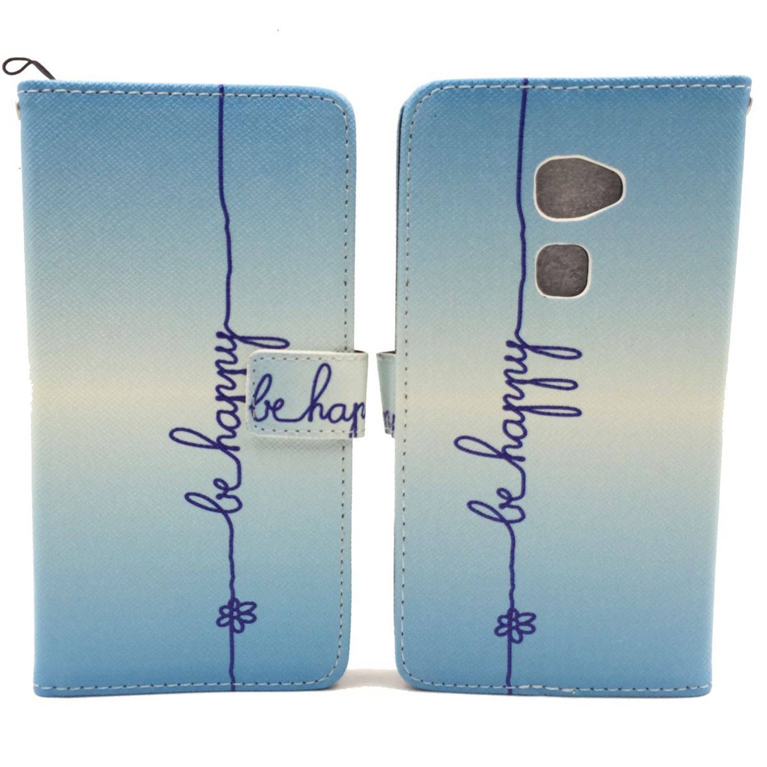 Huawei Mate S Handyhülle Bookcover Blau