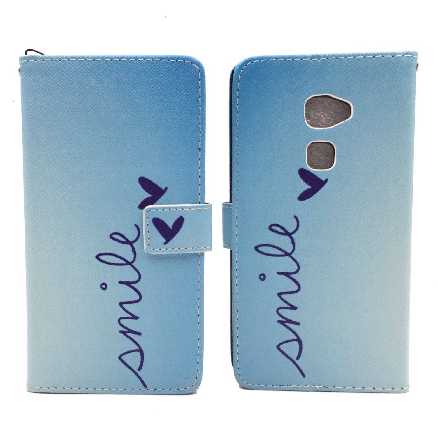 Huawei Mate S Handyhülle Bookcover Blau