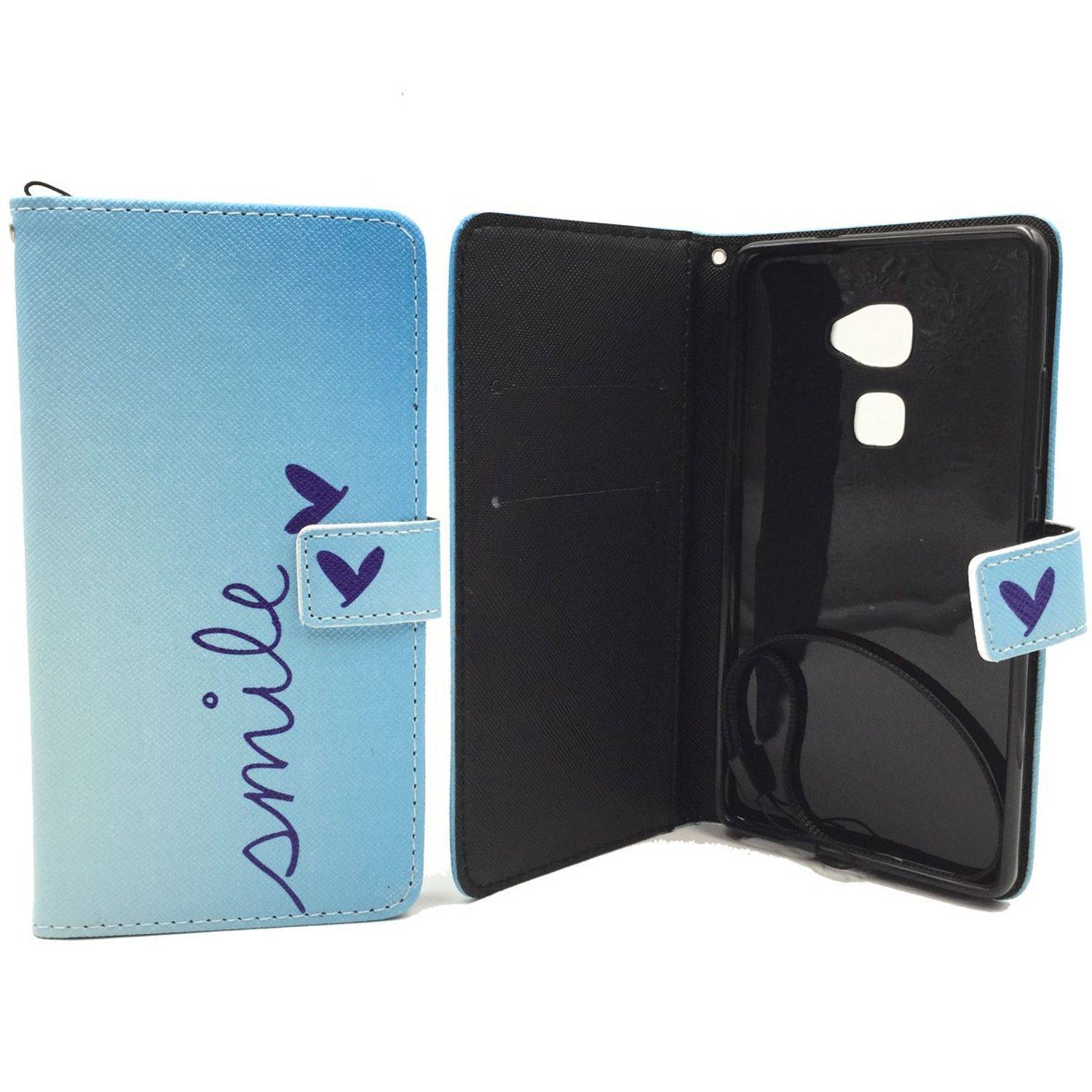 Huawei Mate S Handyhülle Bookcover Blau