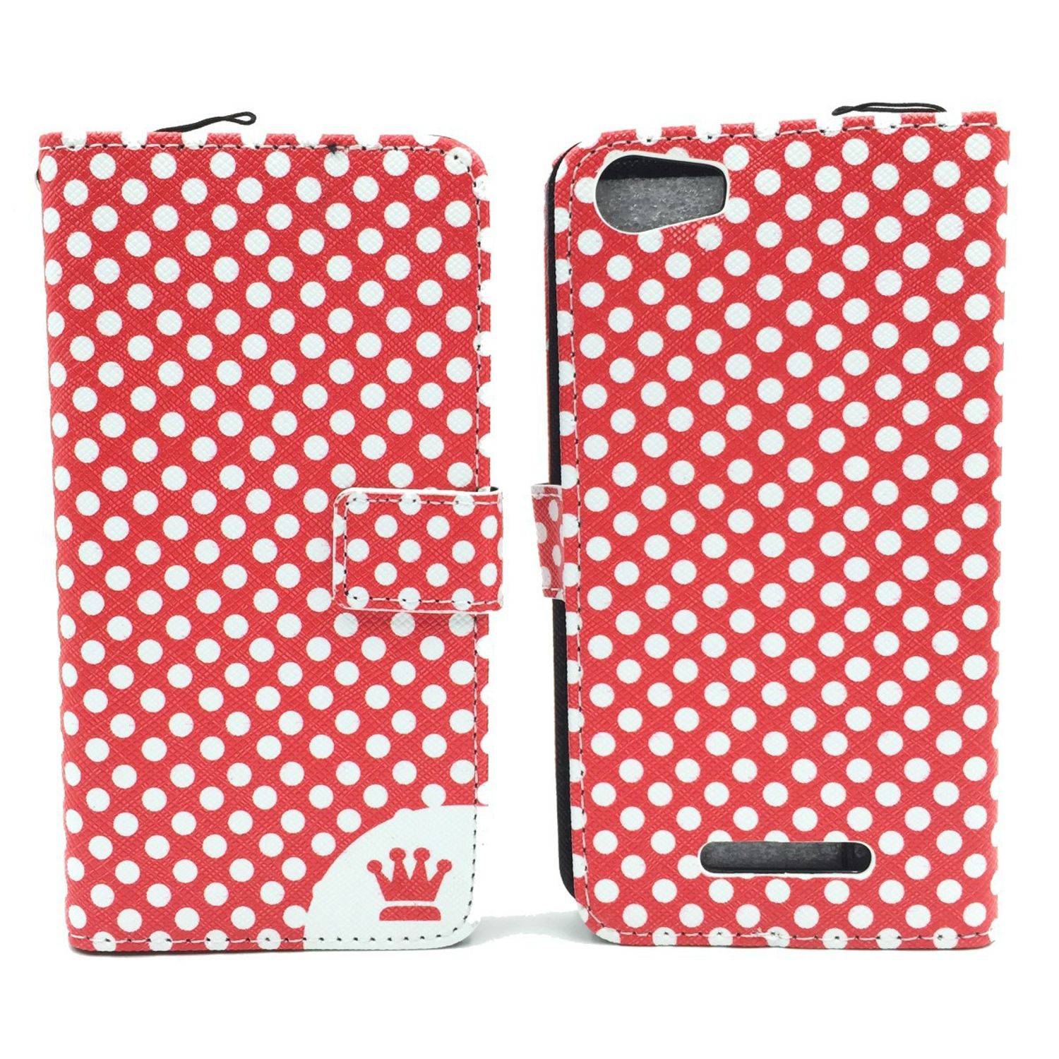 Wiko Lenny 2 Handyhülle Bookcover Rot