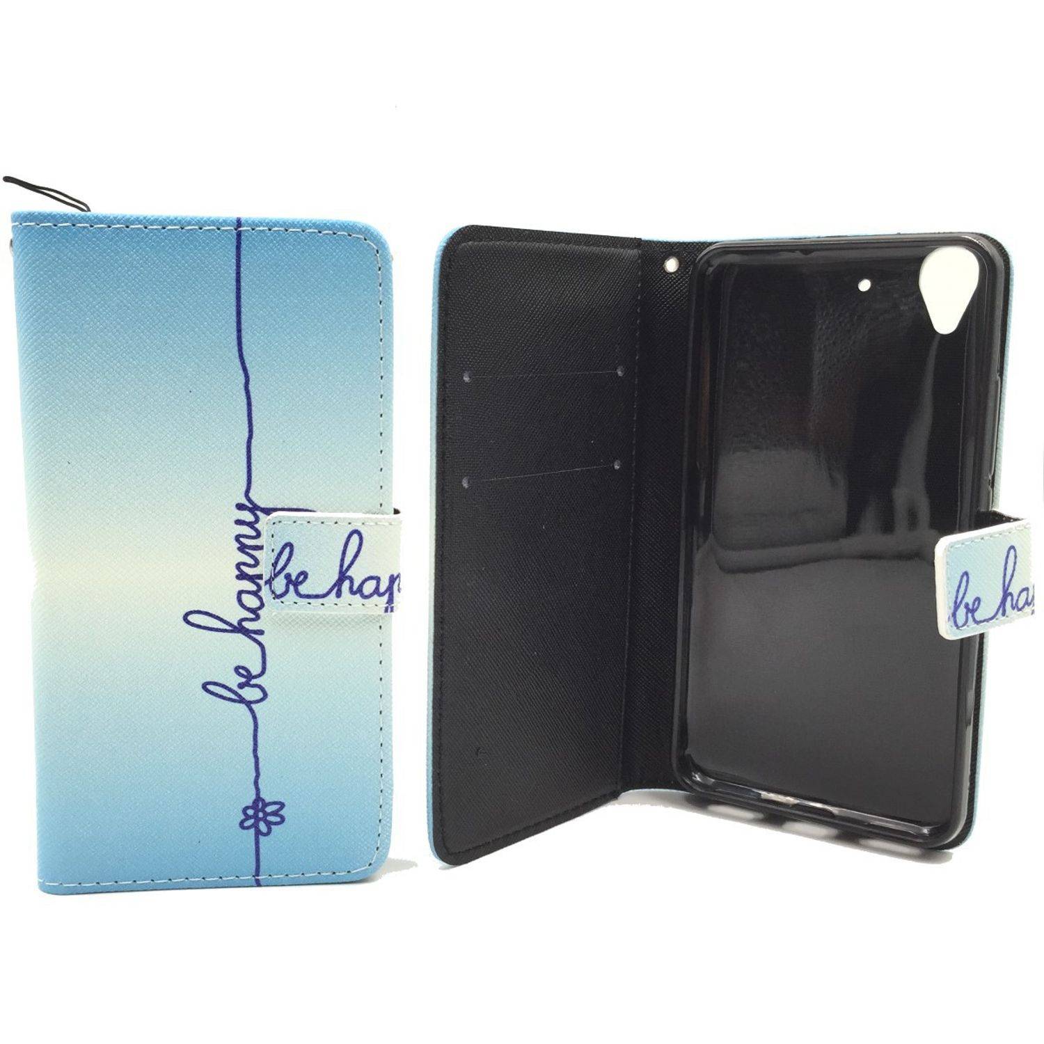 Huawei Y6 Handyhülle Bookcover Blau