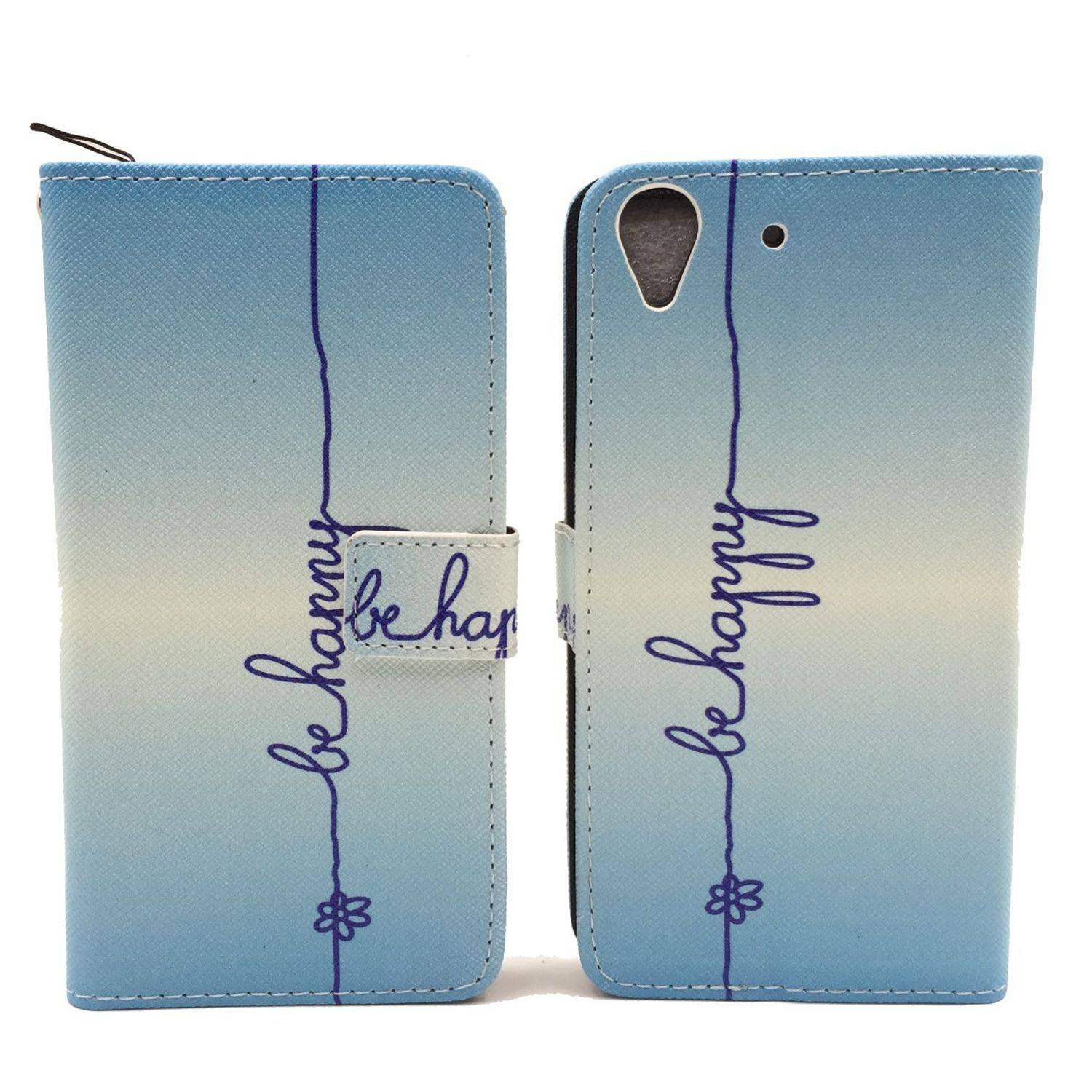 Huawei Y6 Handyhülle Bookcover Blau