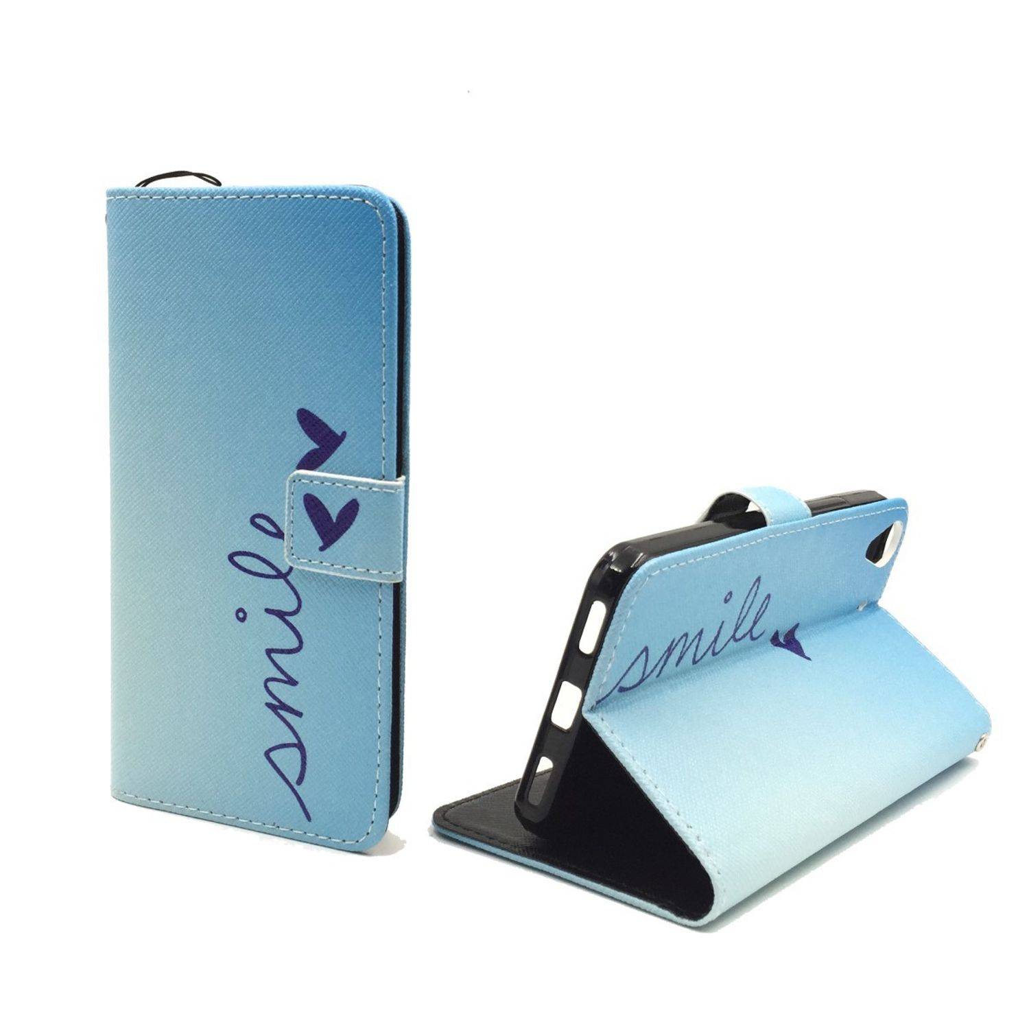 Huawei Y6 Handyhülle Bookcover Blau