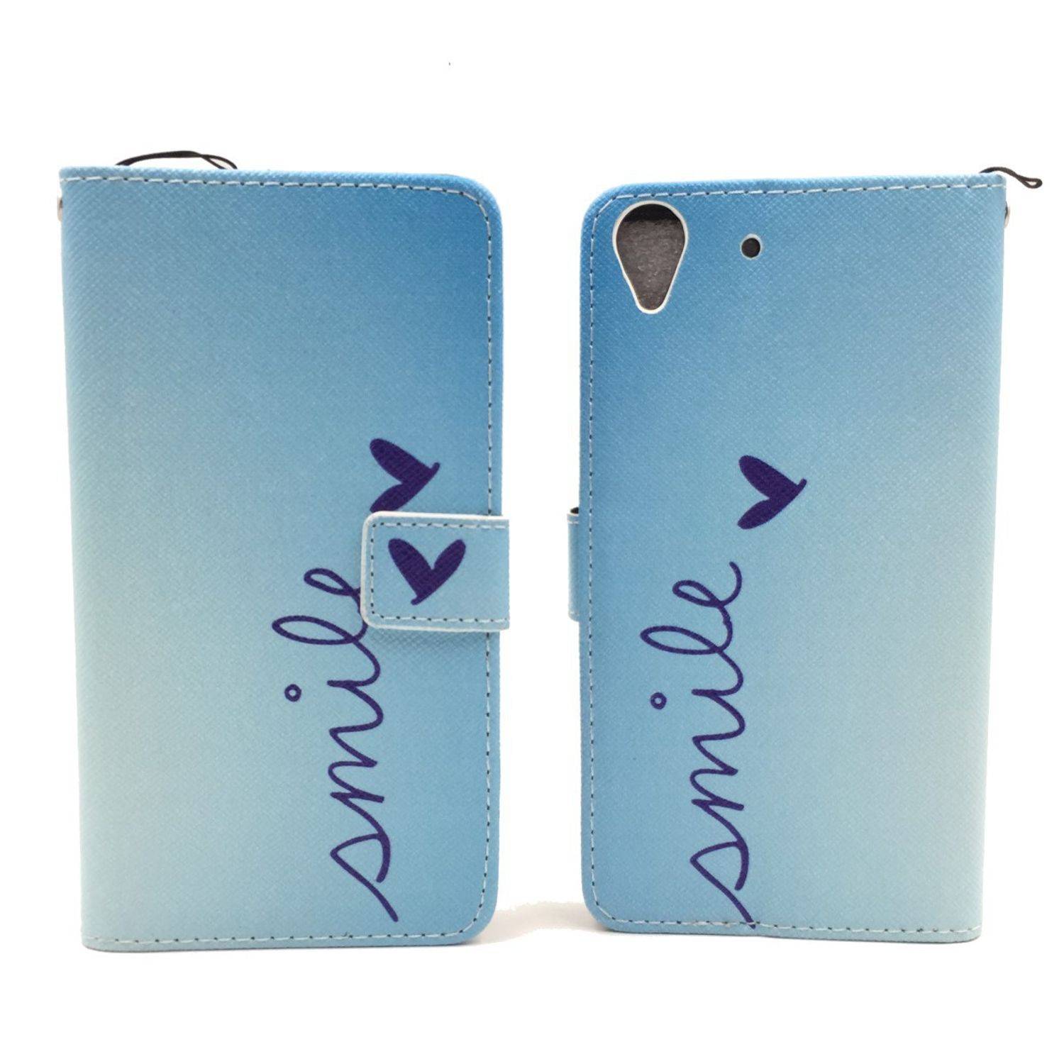 Huawei Y6 Handyhülle Bookcover Blau