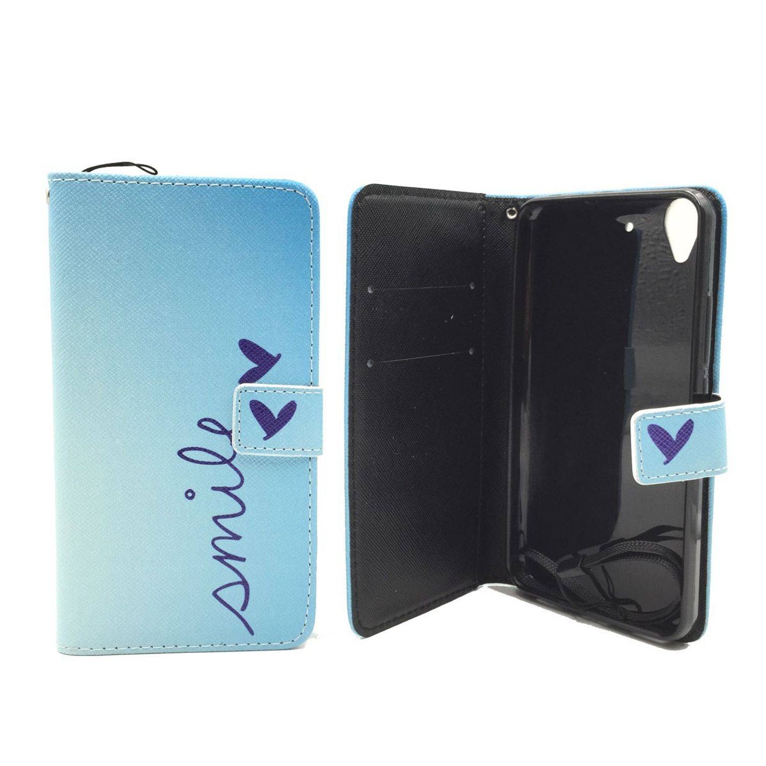 Huawei Y6 Handyhülle Bookcover Blau
