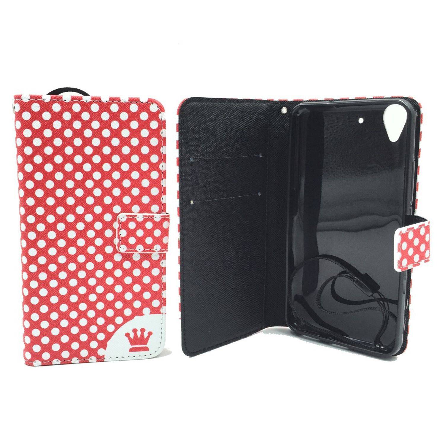 Huawei Y6 Handyhülle Bookcover Rot