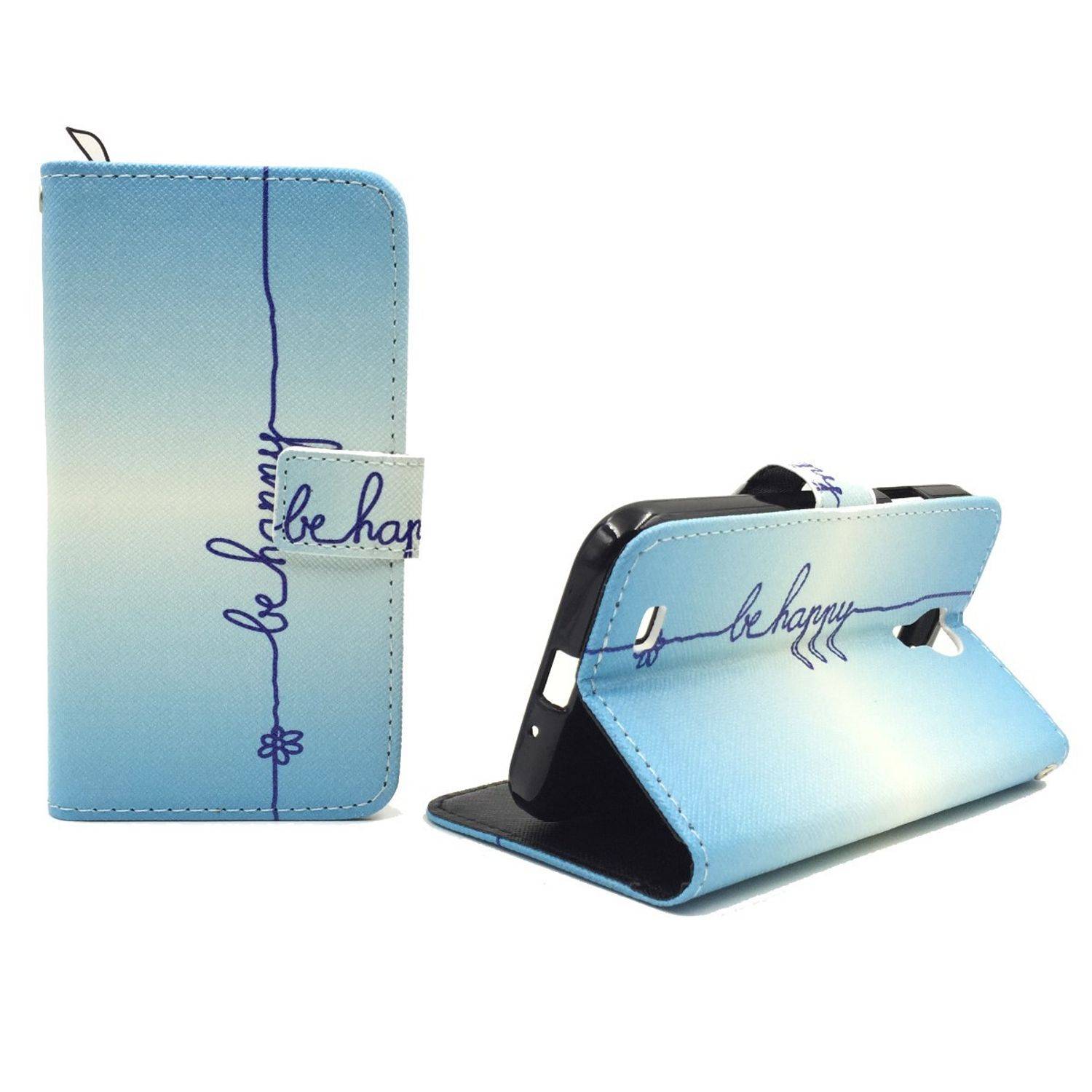 Samsung Galaxy S4 Handyhülle Bookcover Blau