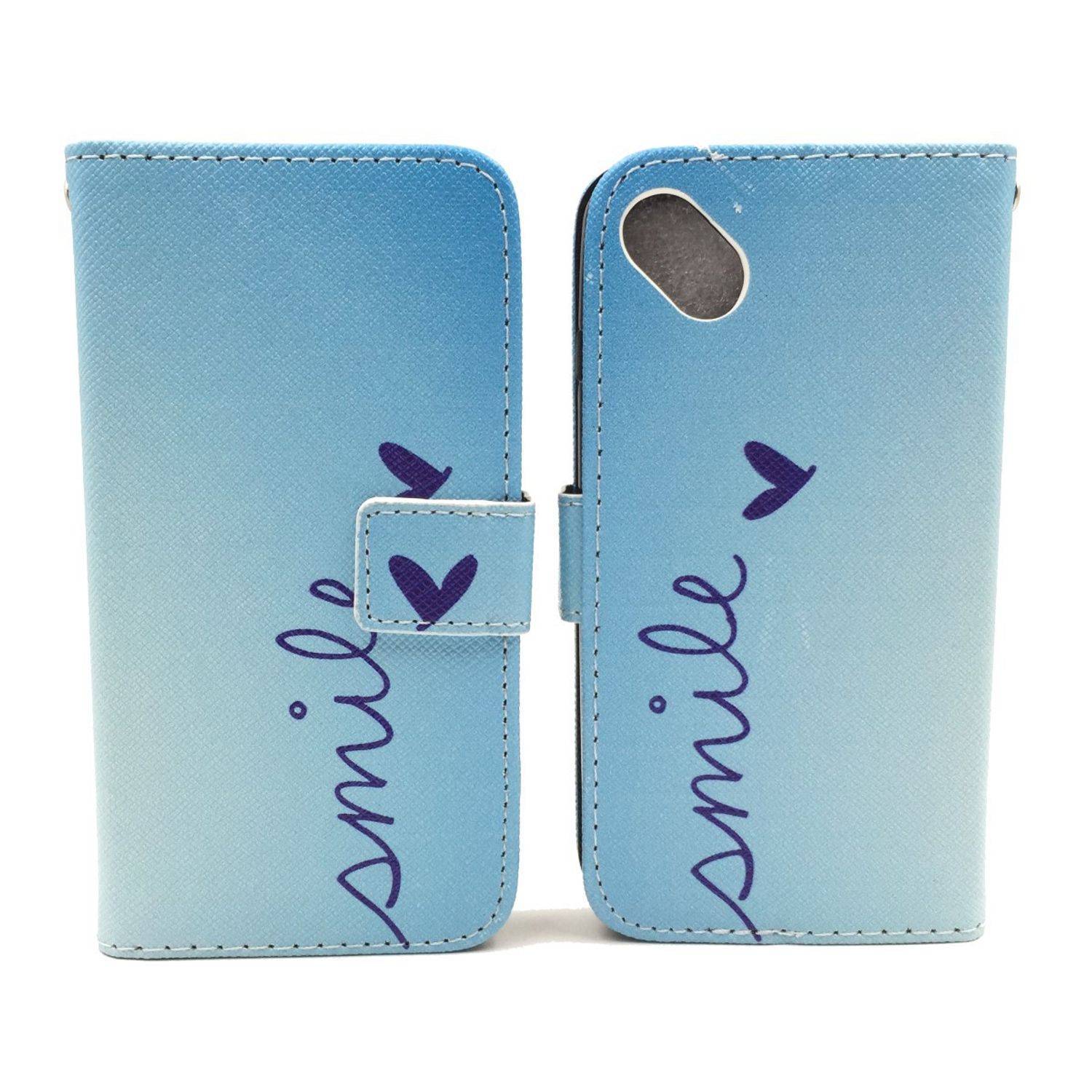 Wiko Sunset 2 Handyhülle Bookcover Blau