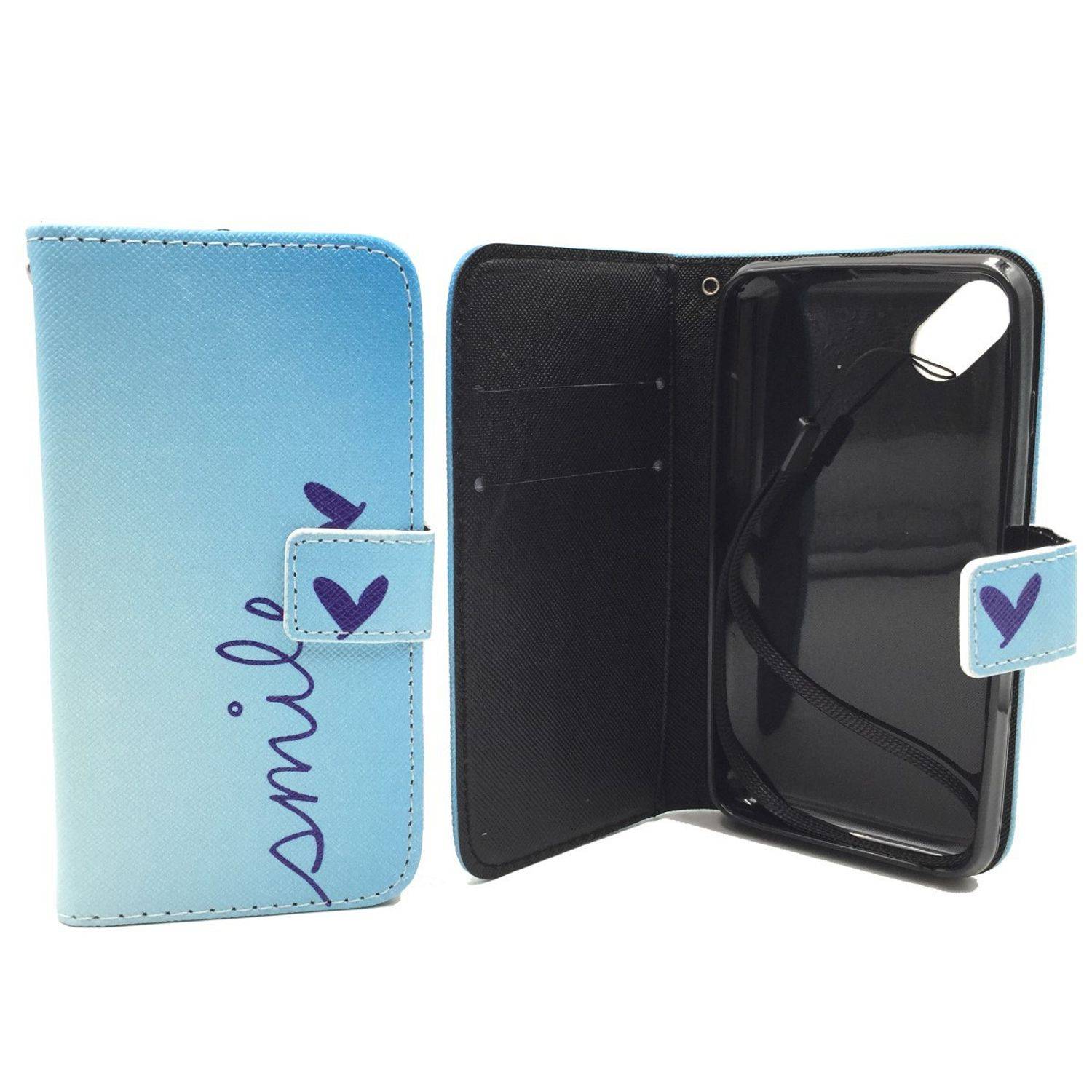 Wiko Sunset 2 Handyhülle Bookcover Blau