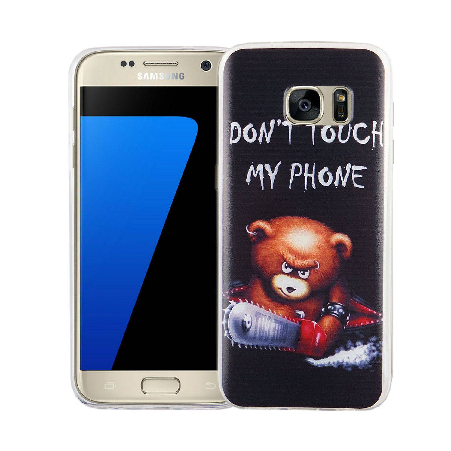 Samsung Galaxy S7 Handyhülle Bumper Backcover Schwarz