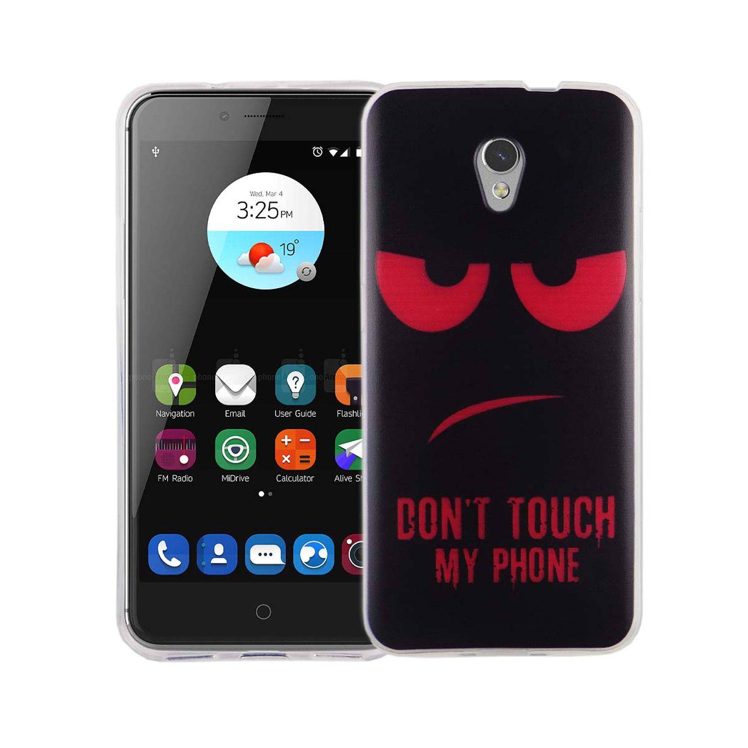 ZTE Blade V7 Handyhülle Bumper Backcover Schwarz