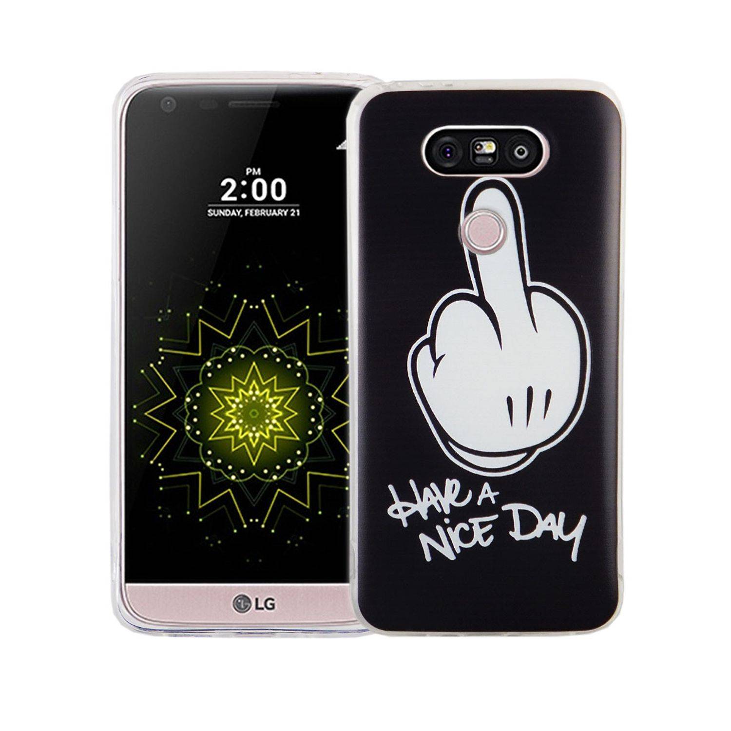 LG G5 Handyhülle Bumper Backcover Schwarz