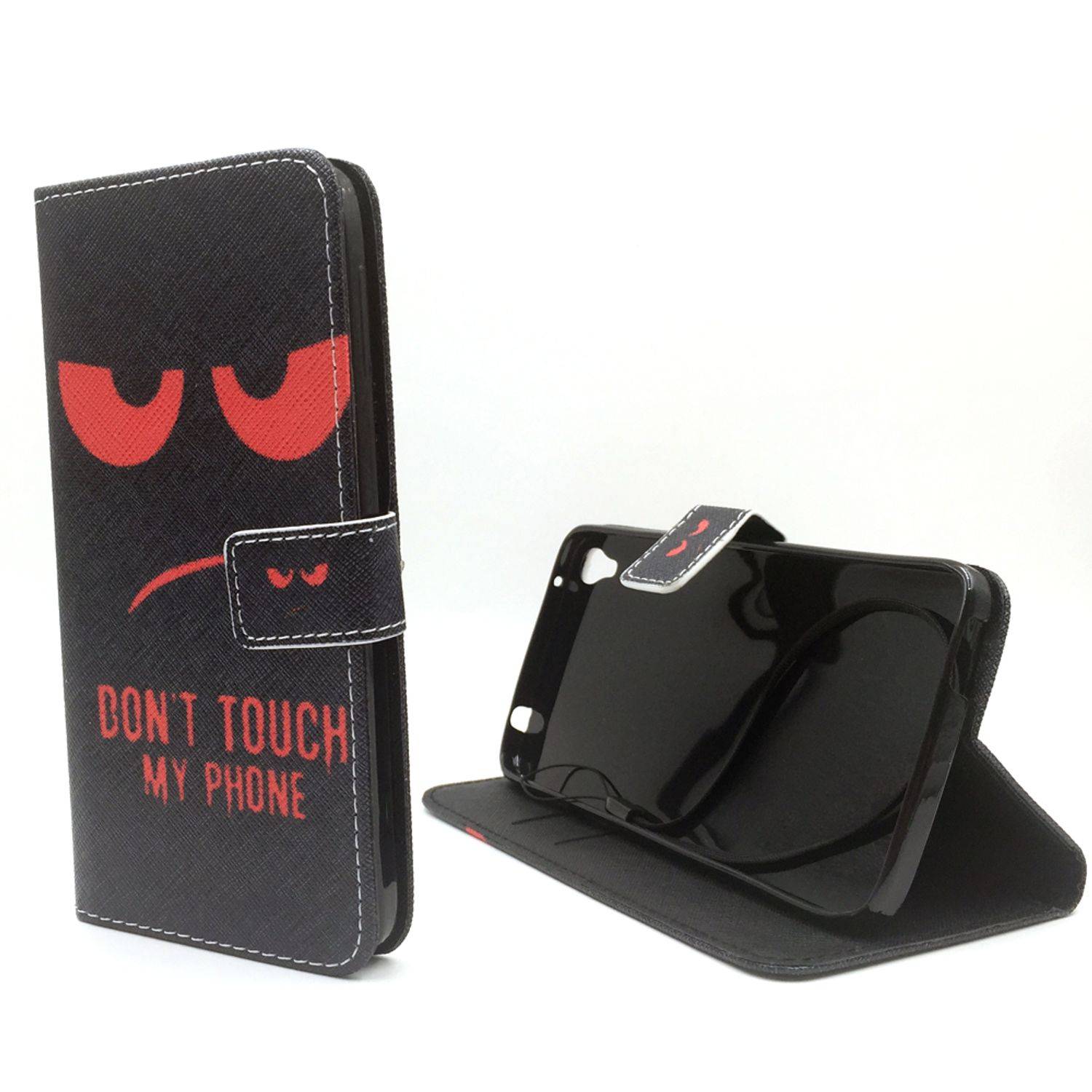 Alcatel Idol 3 5,5 Zoll Handyhülle Bookcover Schwarz