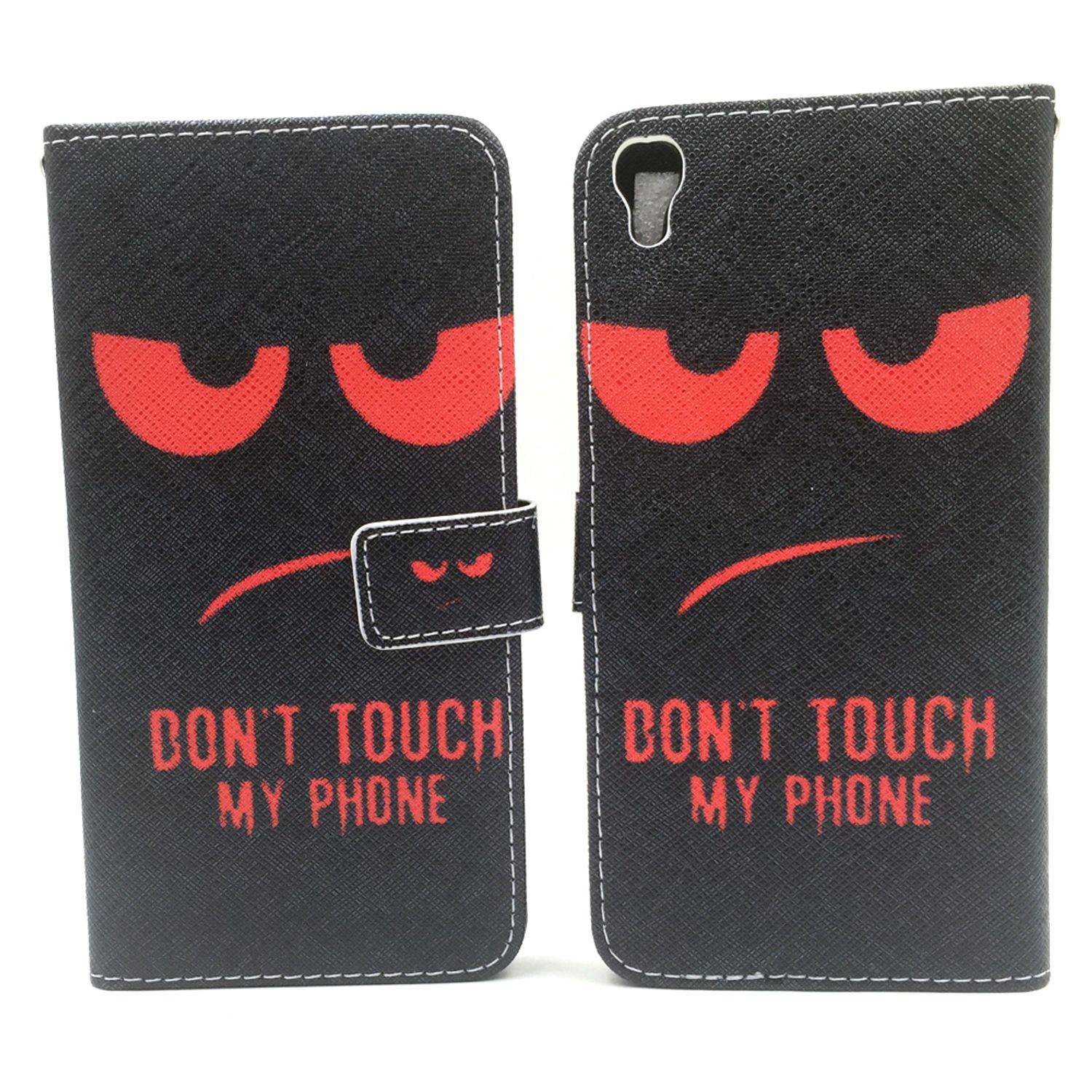 Alcatel Idol 3 5,5 Zoll Handyhülle Bookcover Schwarz
