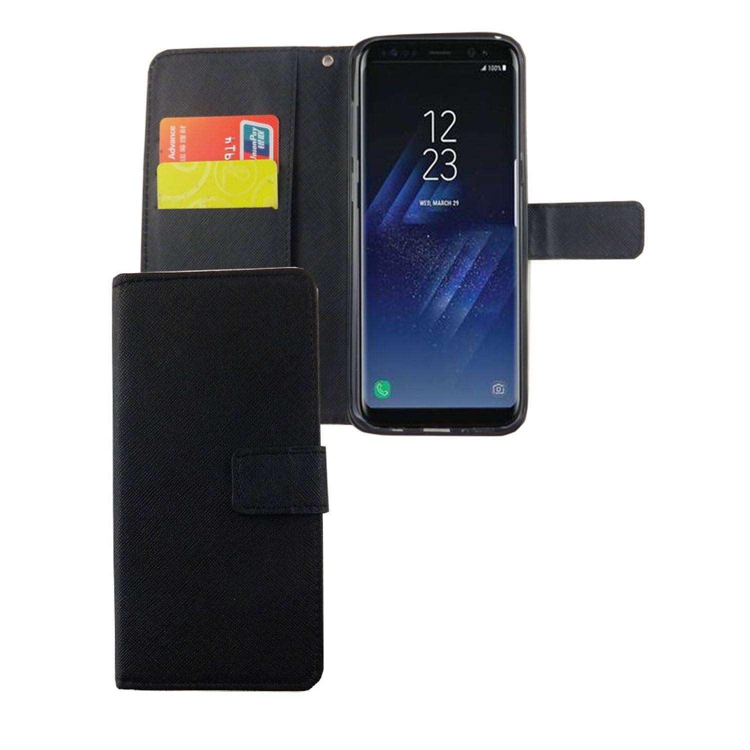 Samsung Galaxy S8 Plus Handyhülle Bookcover Schwarz