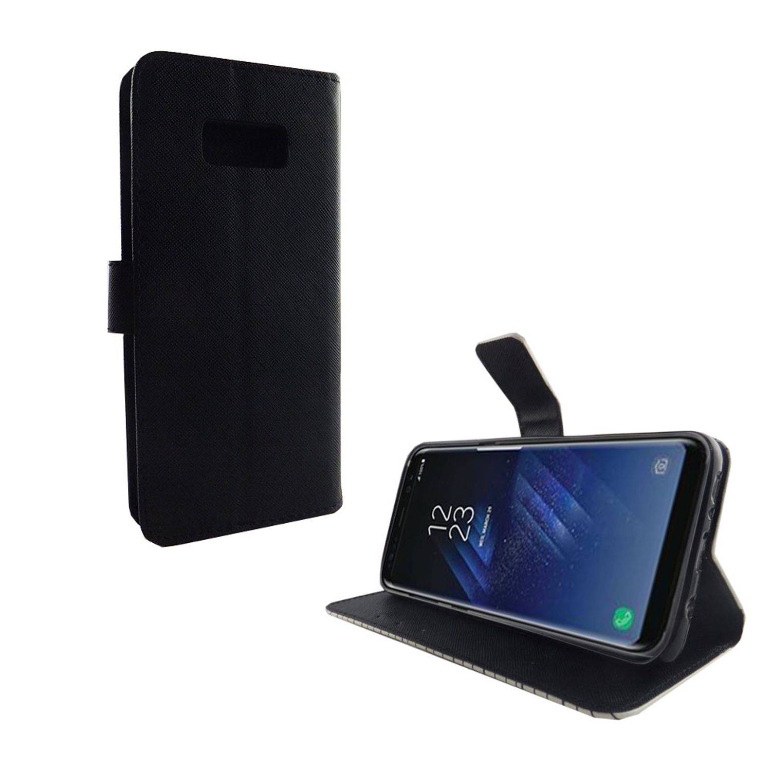Samsung Galaxy S8 Plus Handyhülle Bookcover Schwarz