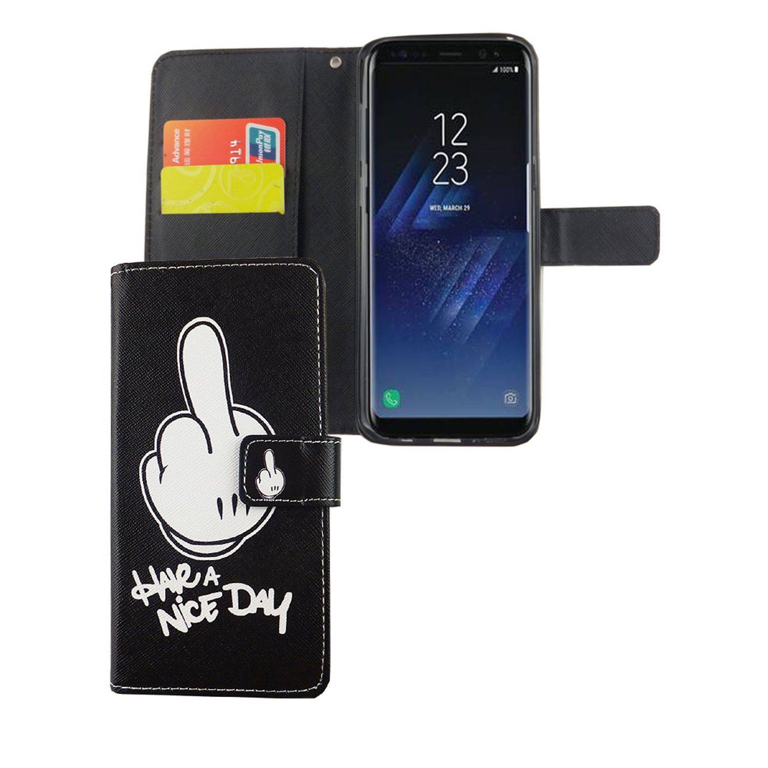 Samsung Galaxy S8 Plus Handyhülle Bookcover Schwarz