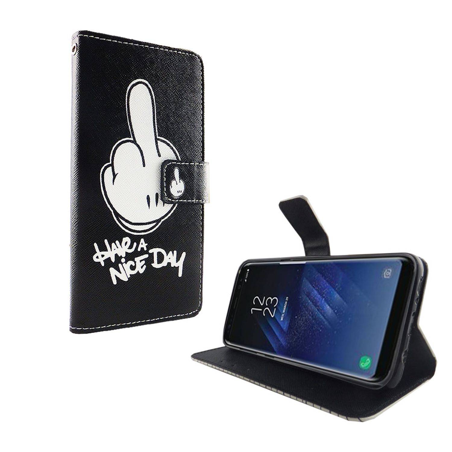 Samsung Galaxy S8 Plus Handyhülle Bookcover Schwarz