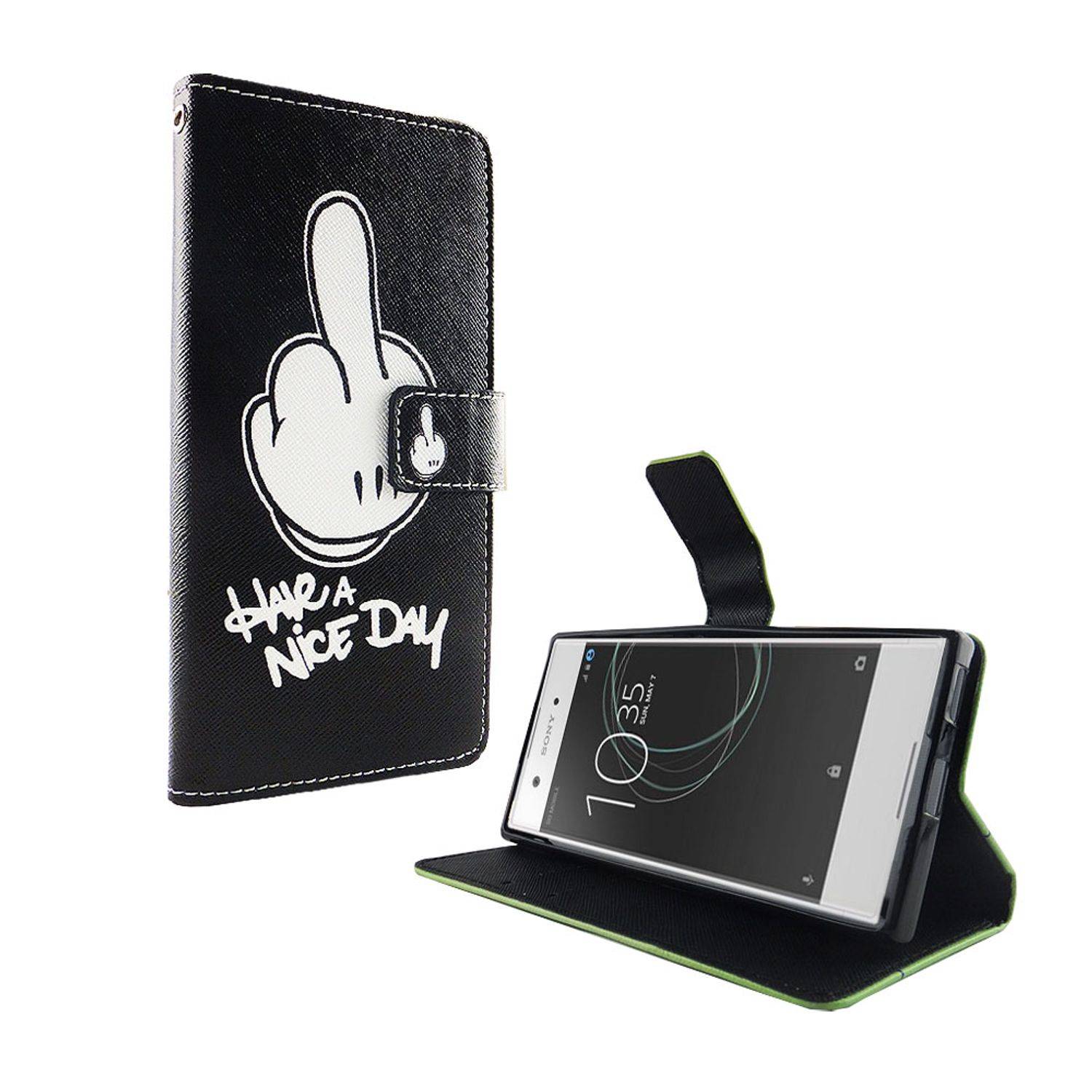 Sony Xperia XA1 Handyhülle Bookcover Schwarz