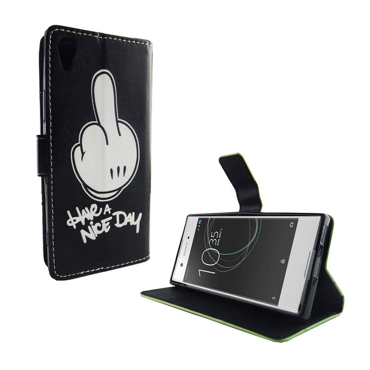 Sony Xperia XA1 Handyhülle Bookcover Schwarz