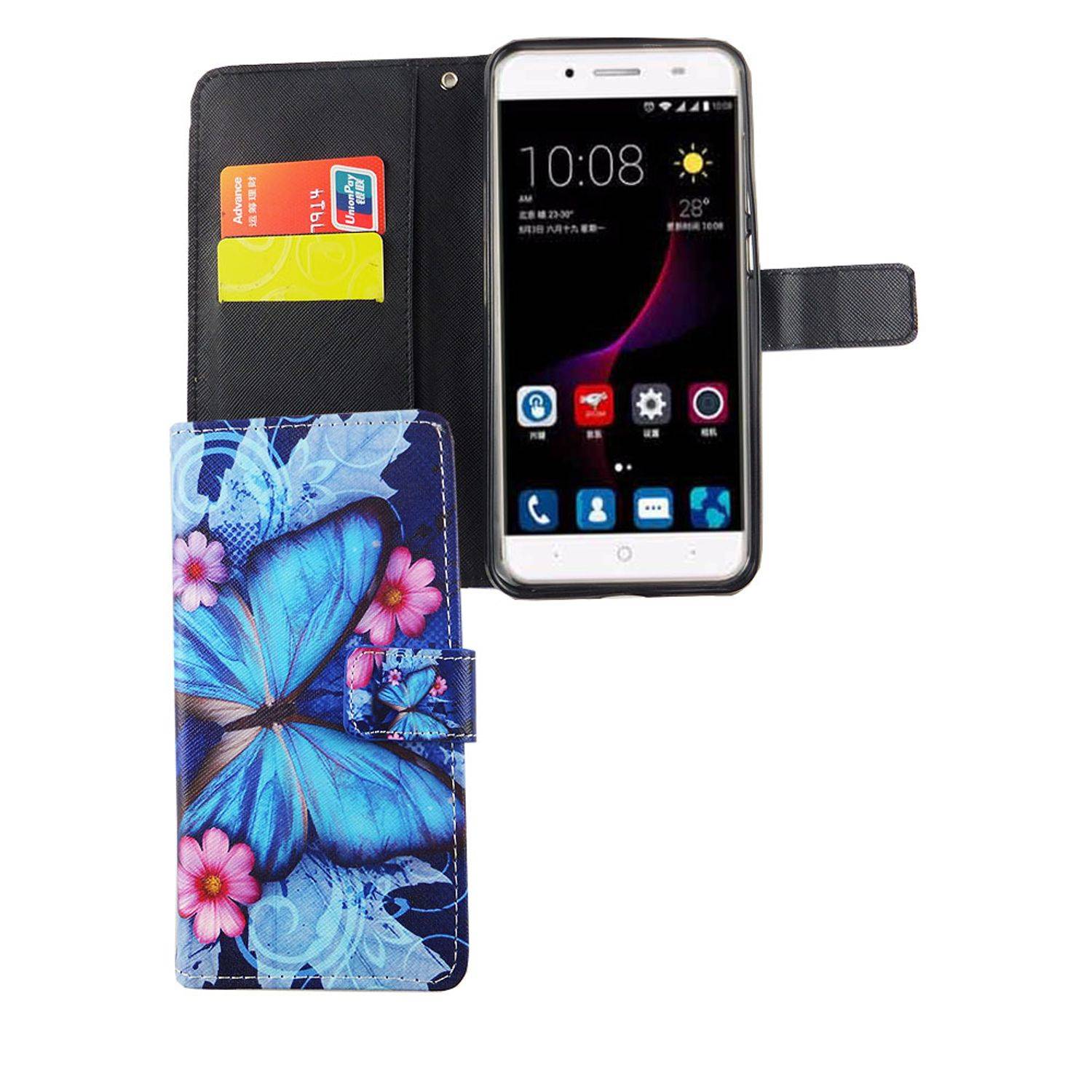 ZTE Blade A2 Plus Handyhülle Bookcover Blau