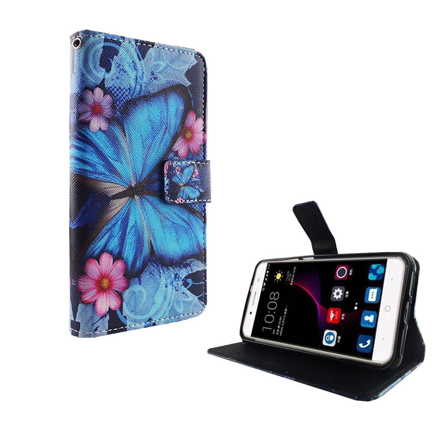 ZTE Blade A2 Plus Handyhülle Bookcover Blau
