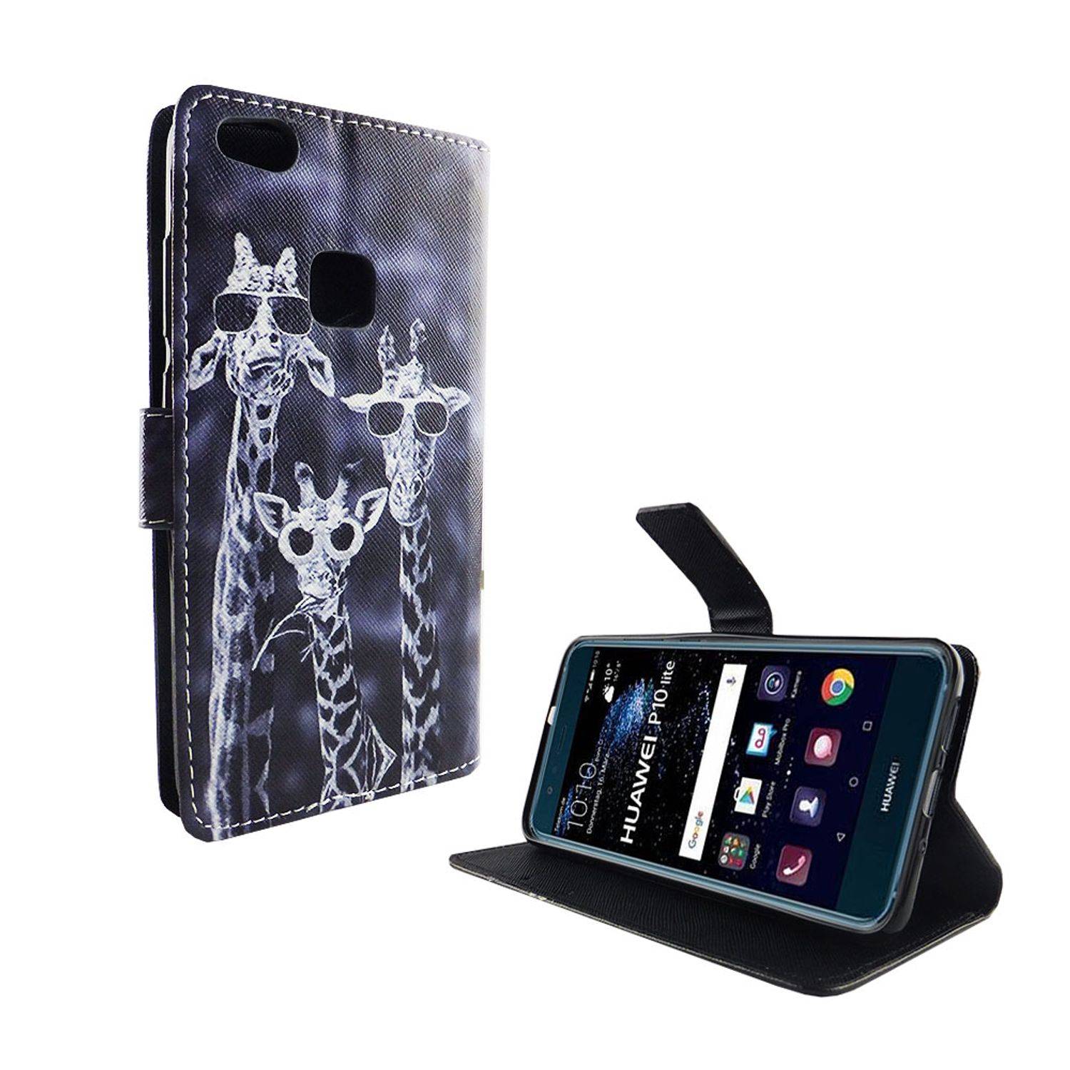 Huawei P10 Lite Handyhülle Bookcover Mehrfarbig