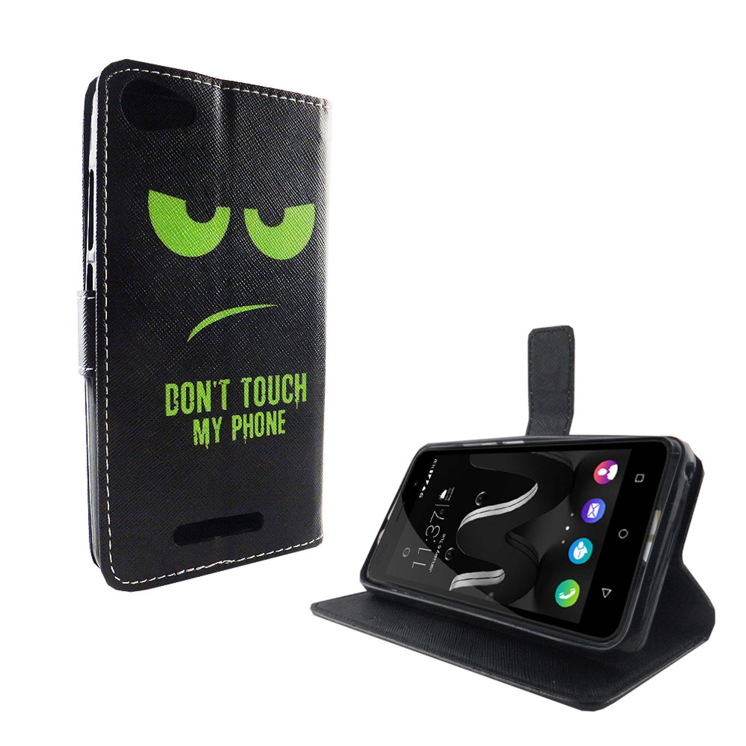Wiko Jerry Handyhülle Bookcover Mehrfarbig