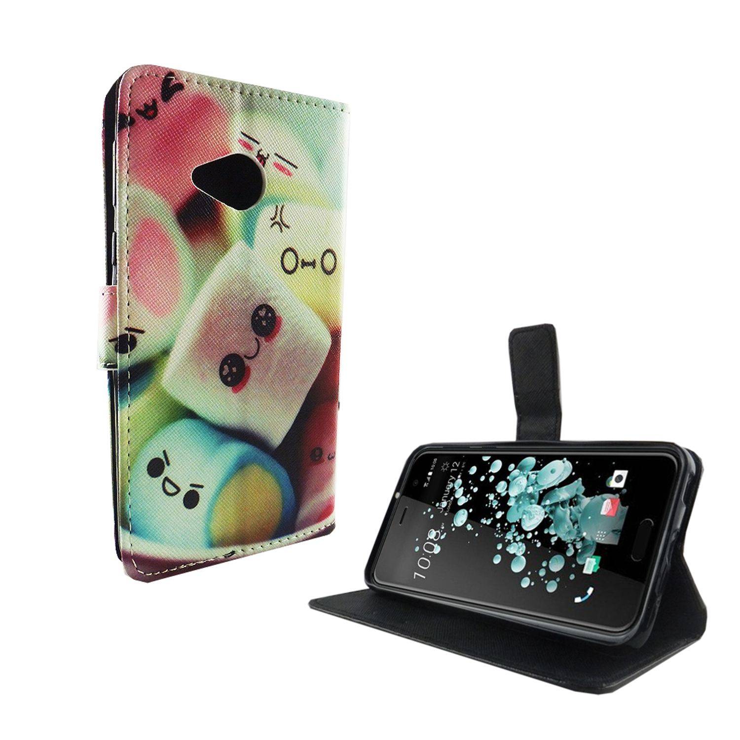 HTC U Play Handyhülle Bookcover Schwarz