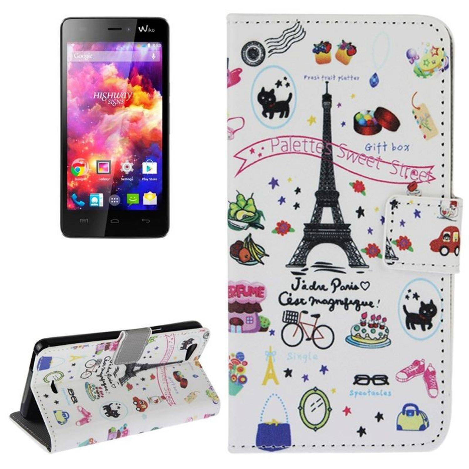 Wiko Highway Signs Handyhülle Backcover Mehrfarbig