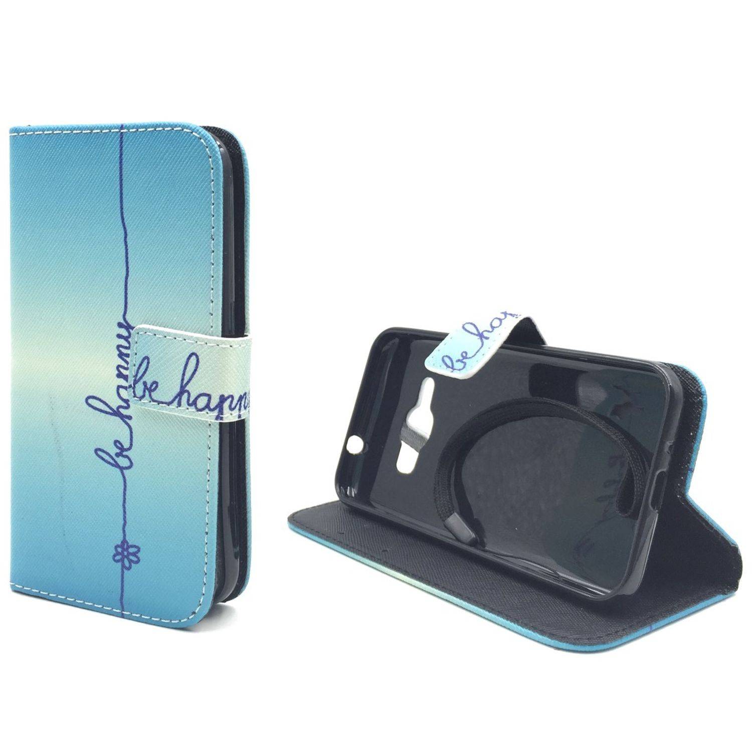 Samsung Galaxy J1 (2016) Handyhülle Bookcover Blau