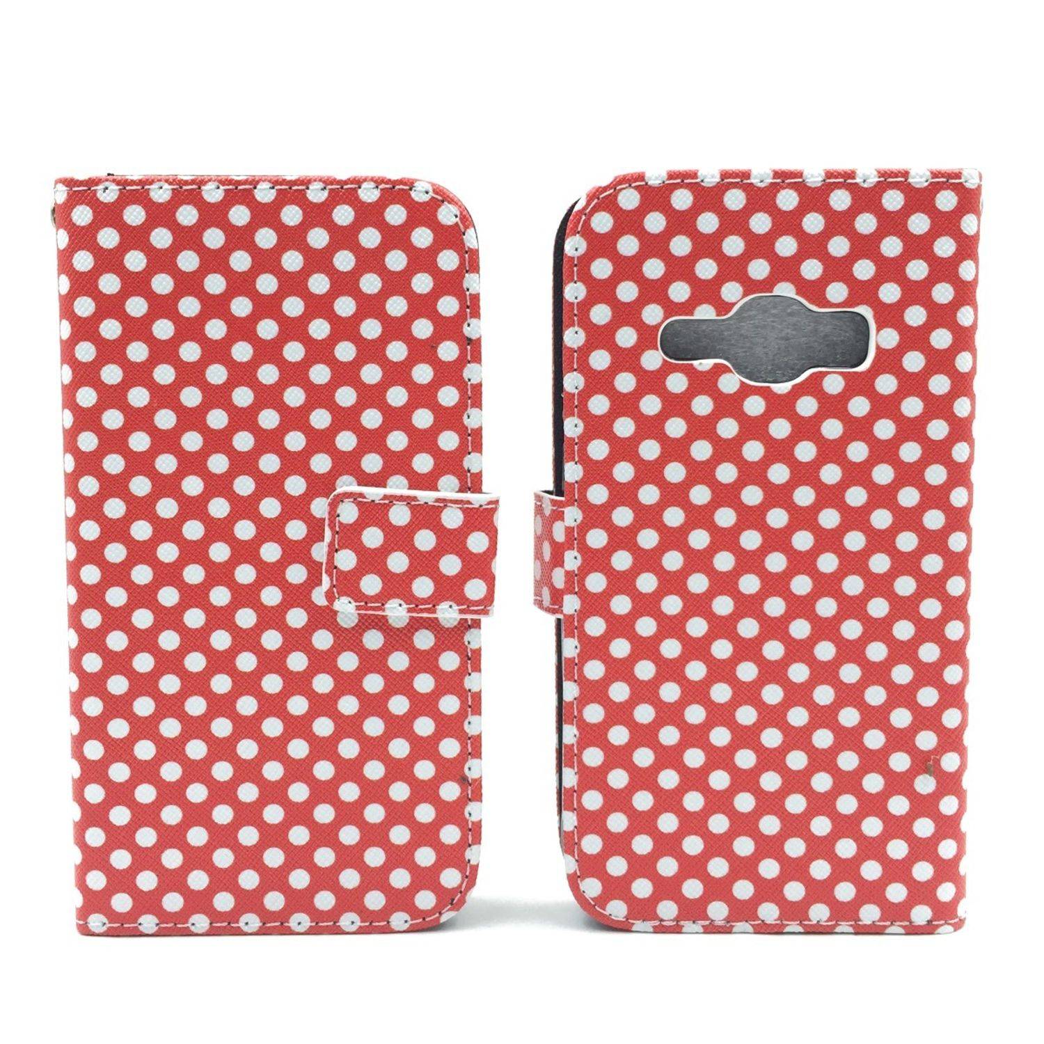 Samsung Galaxy J1 (2016) Handyhülle Bookcover Rot