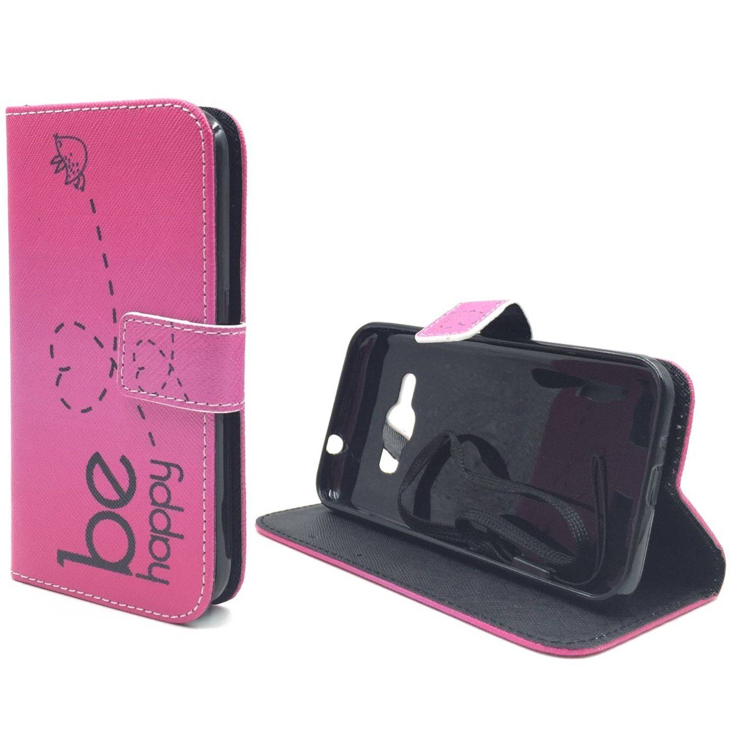 Samsung Galaxy J1 (2016) Handyhülle Bookcover Rosa