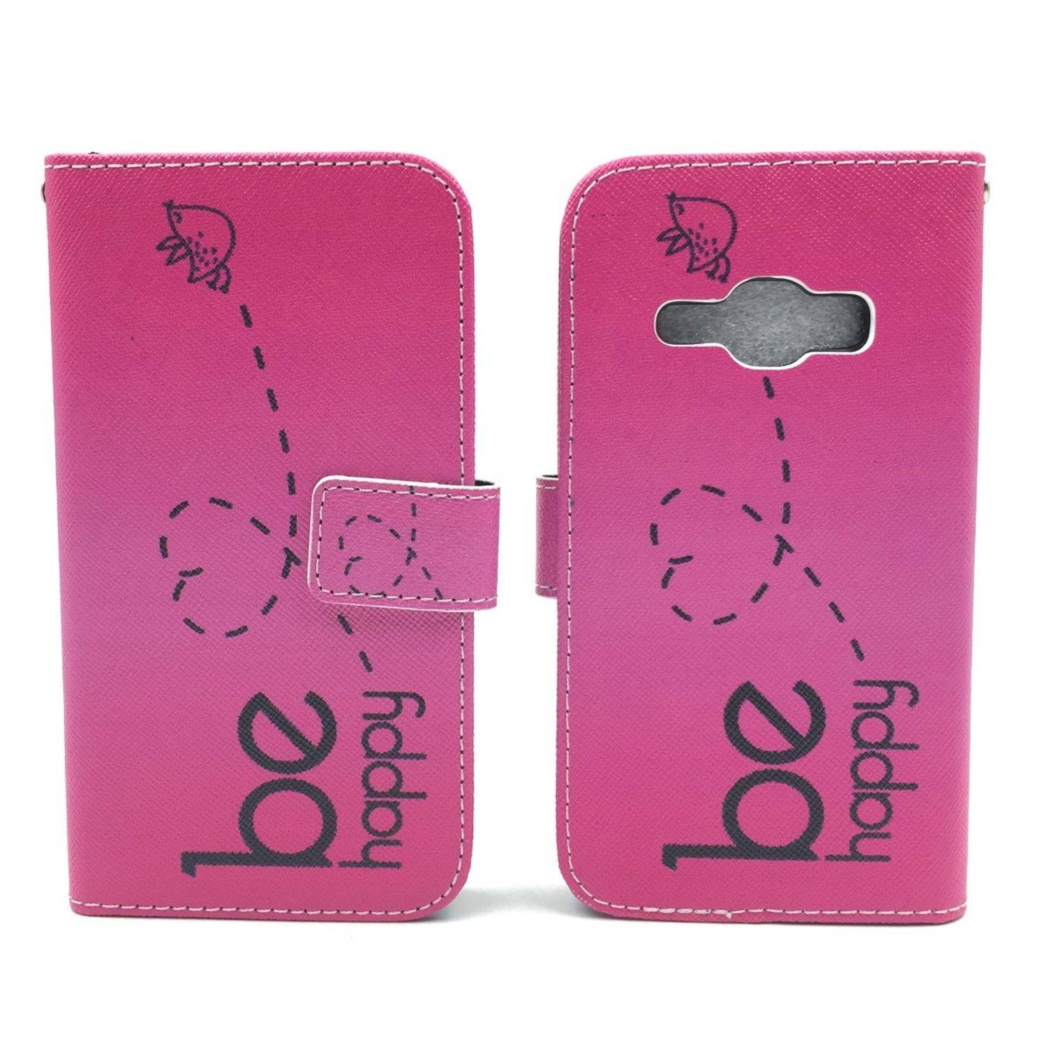 Samsung Galaxy J1 (2016) Handyhülle Bookcover Rosa