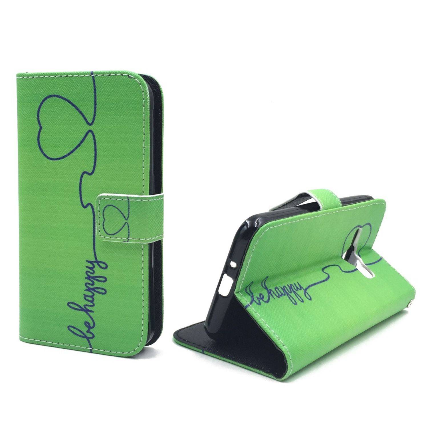 Samsung Galaxy J1 (2016) Handyhülle Bookcover Grün