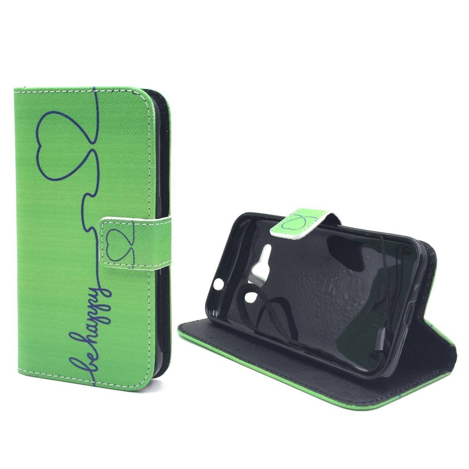 Samsung Galaxy J1 (2016) Handyhülle Bookcover Grün