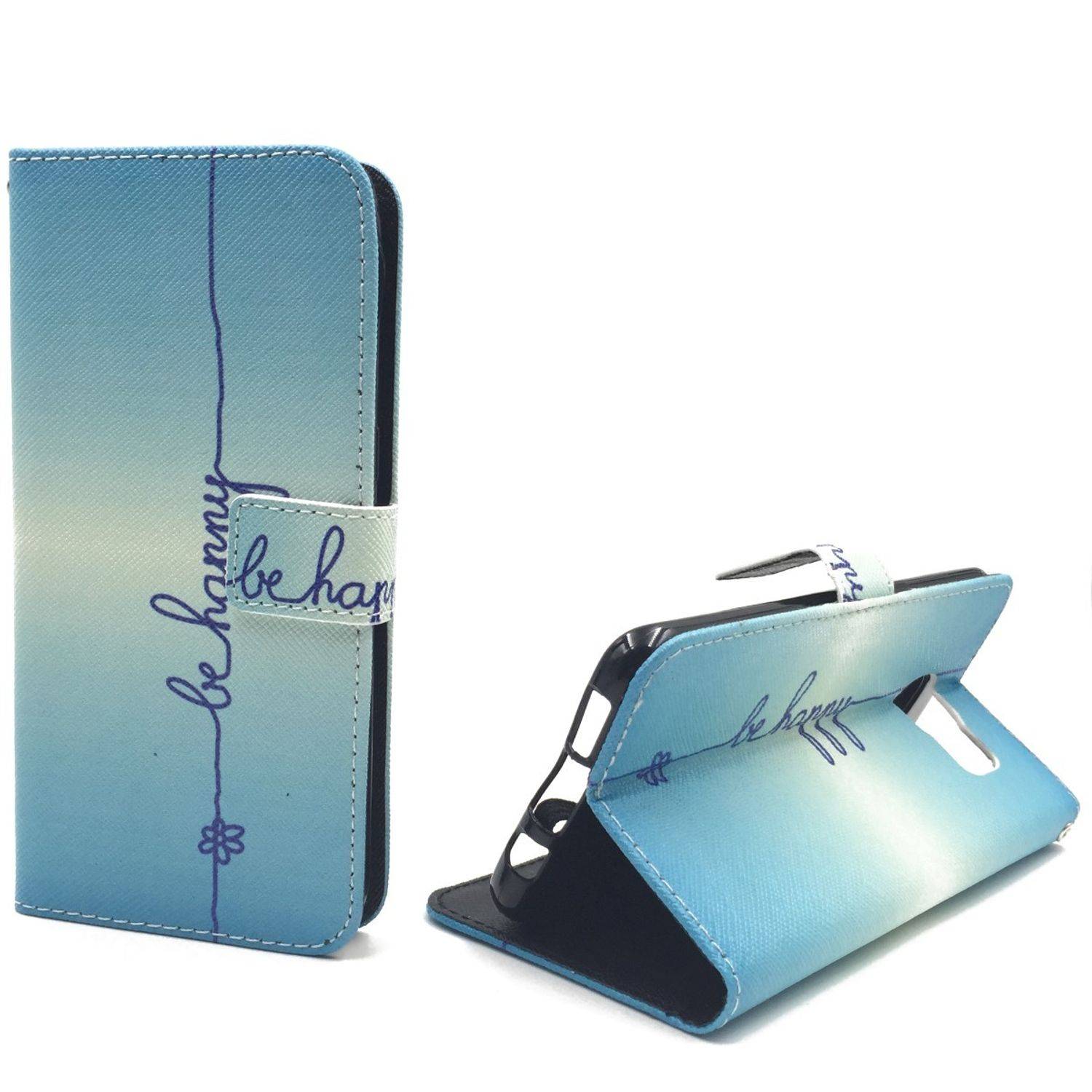 Samsung Galaxy S7 Edge Handyhülle Bookcover Blau