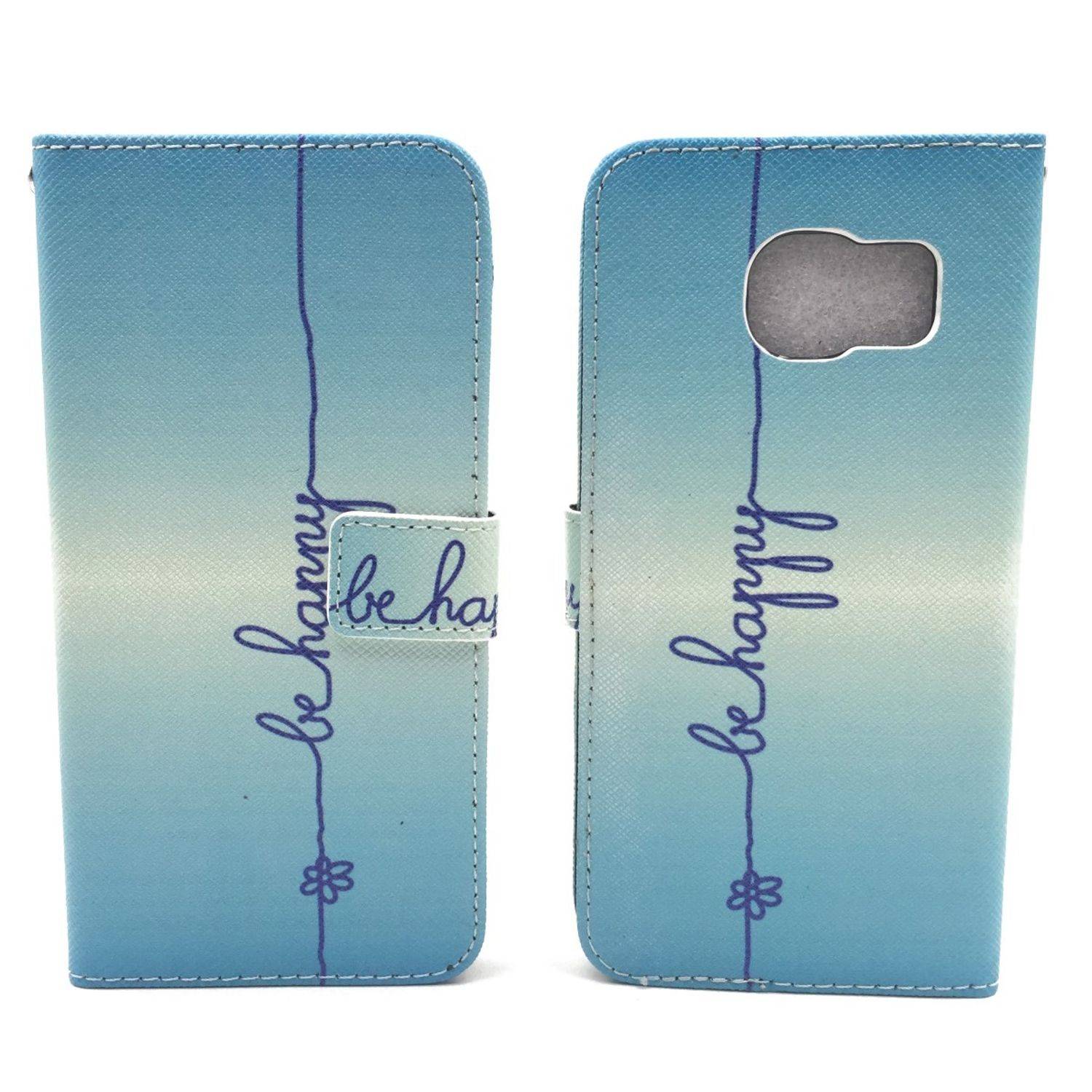 Samsung Galaxy S7 Edge Handyhülle Bookcover Blau
