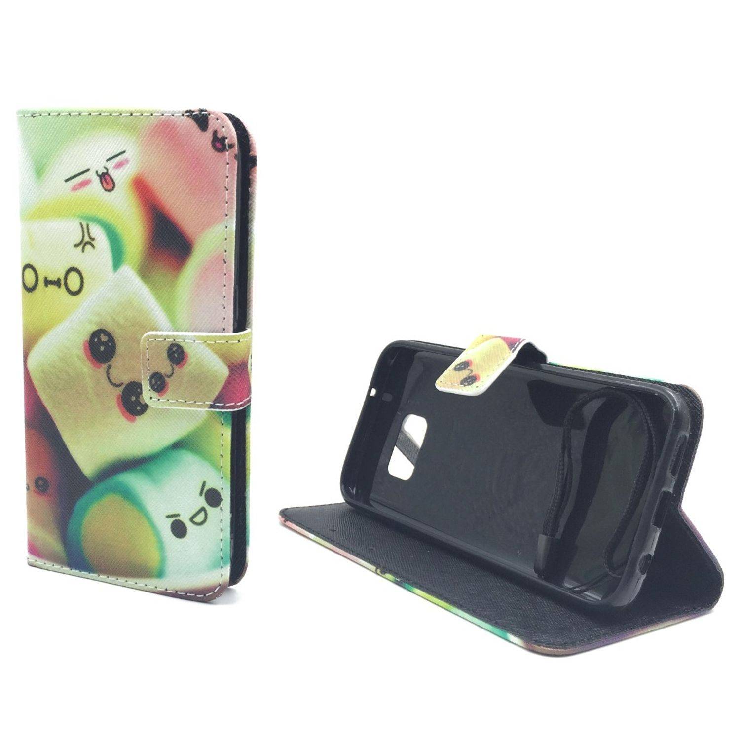 Samsung Galaxy S7 Edge Handyhülle Bookcover Mehrfarbig