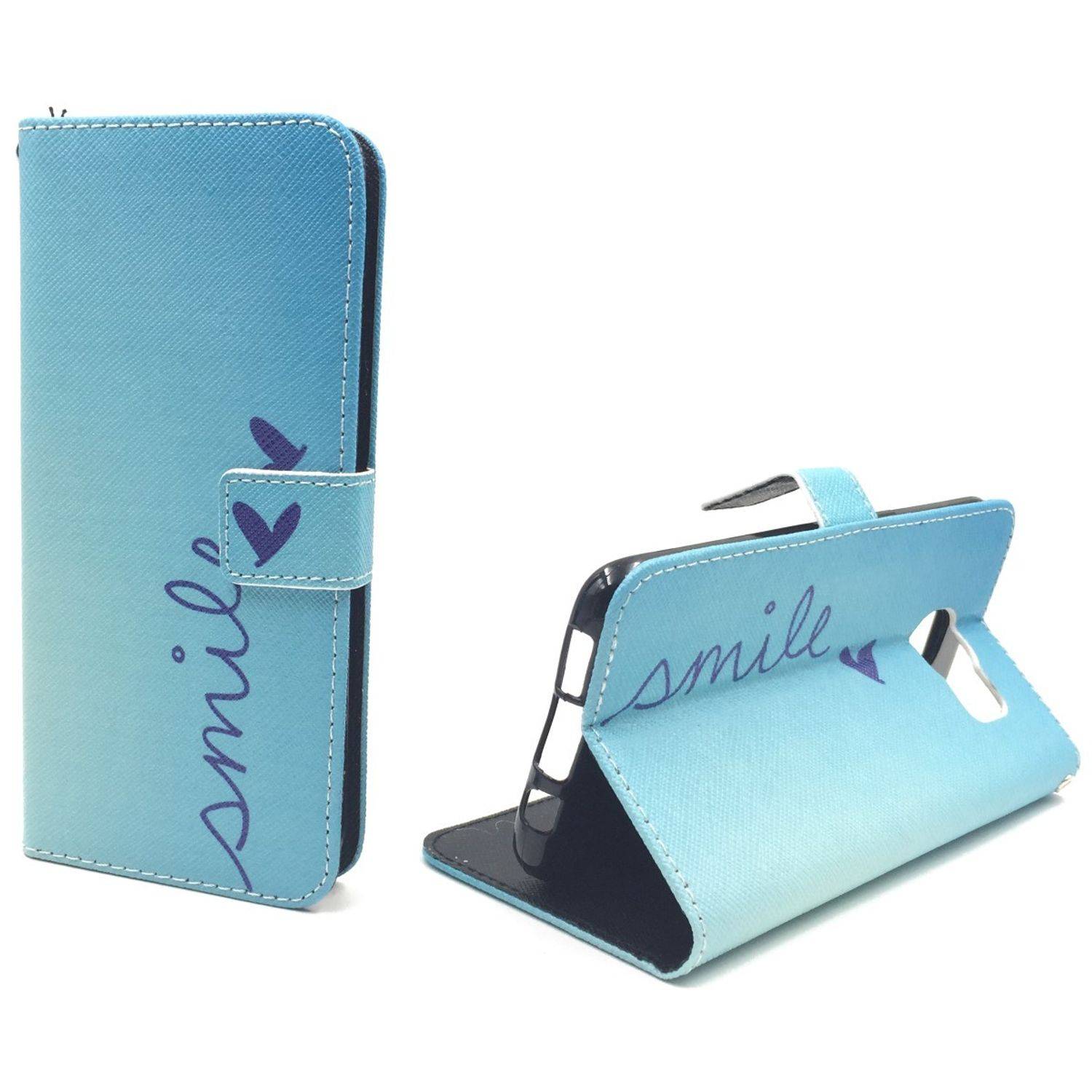 Samsung Galaxy S7 Edge Handyhülle Bookcover Blau