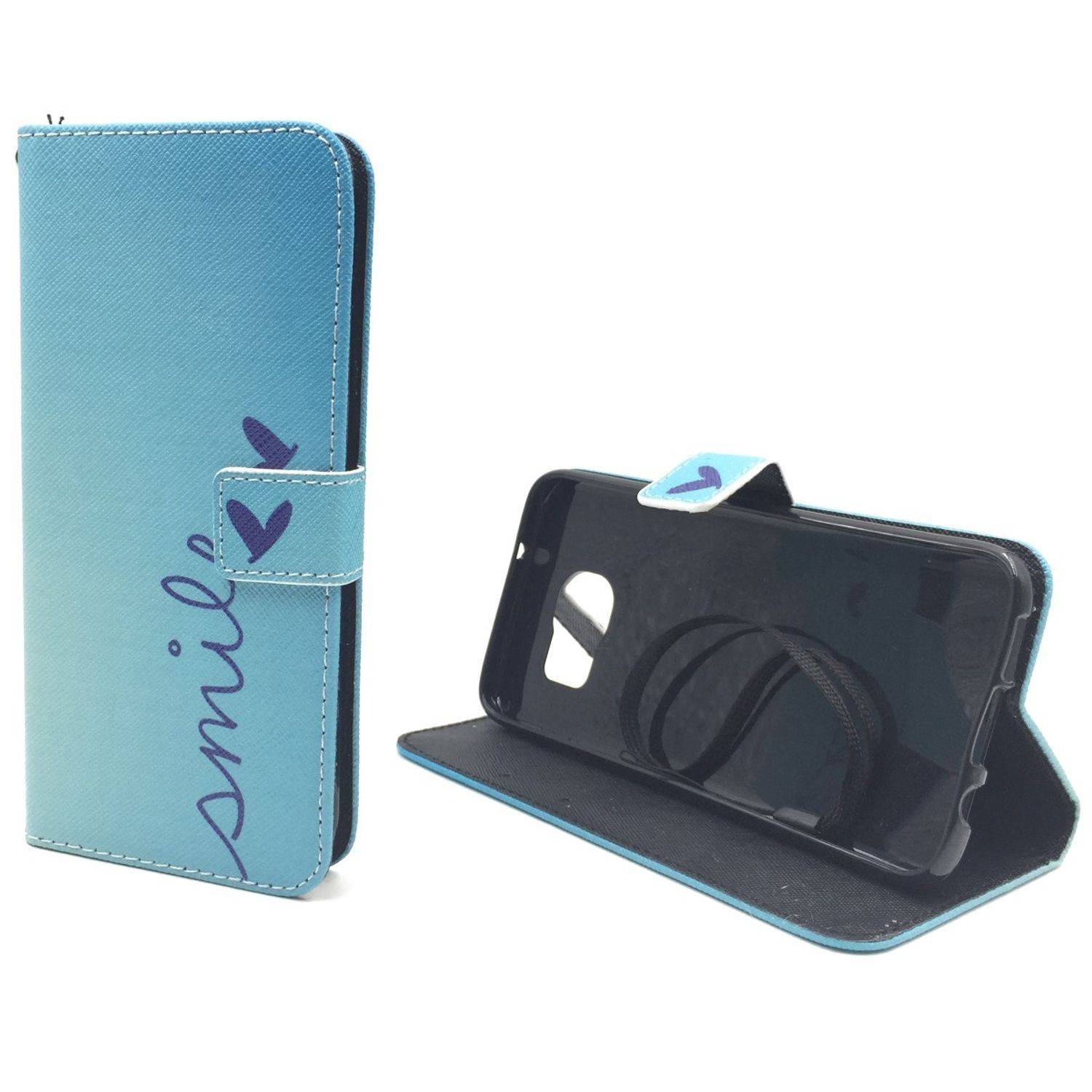 Samsung Galaxy S7 Edge Handyhülle Bookcover Blau