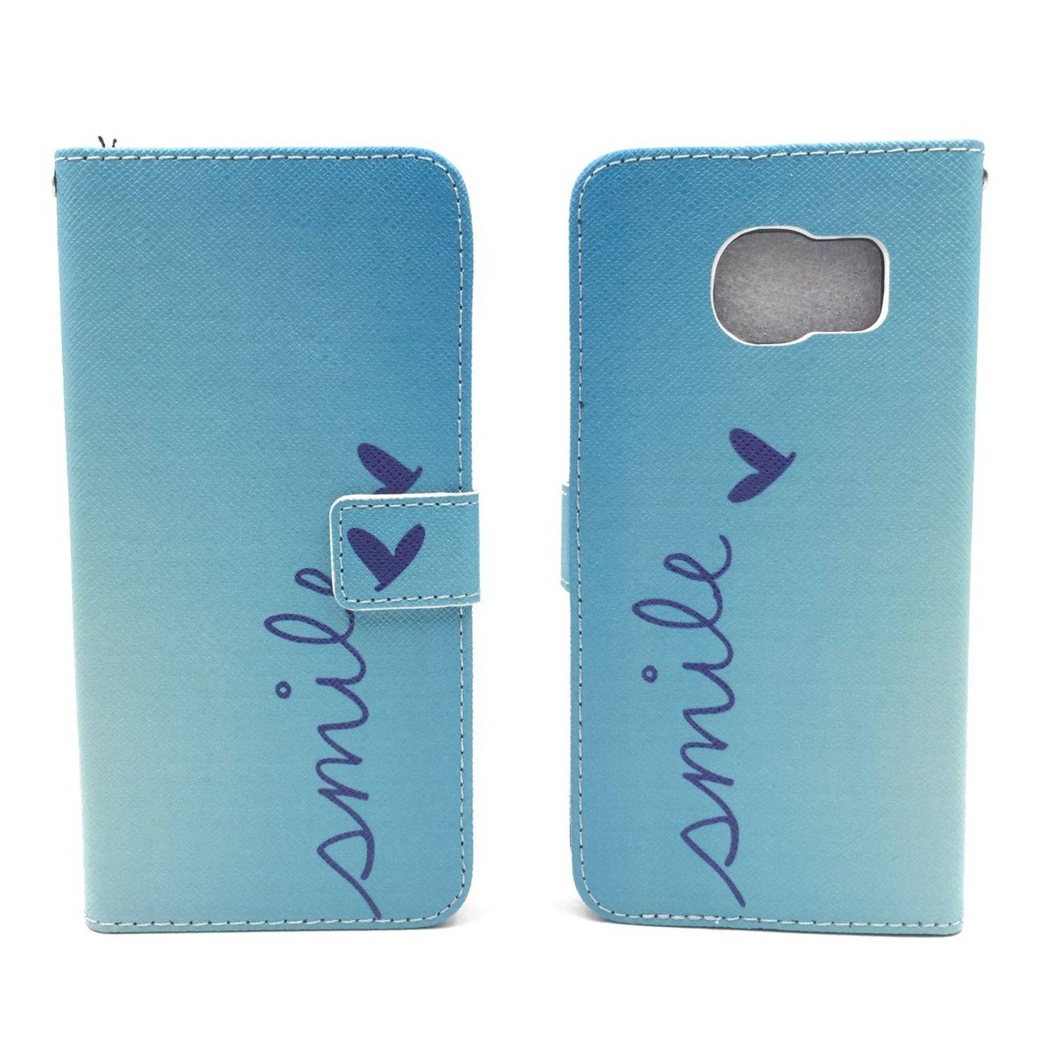 Samsung Galaxy S7 Edge Handyhülle Bookcover Blau