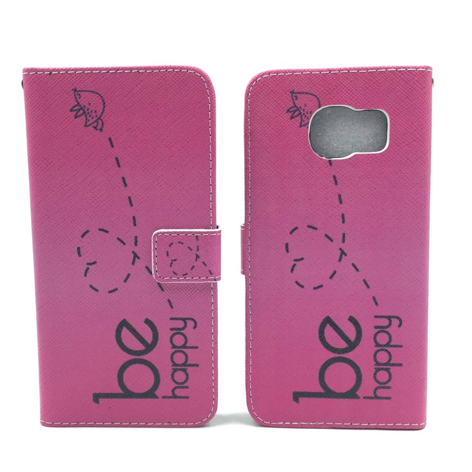 Samsung Galaxy S7 Edge Handyhülle Bookcover Rosa