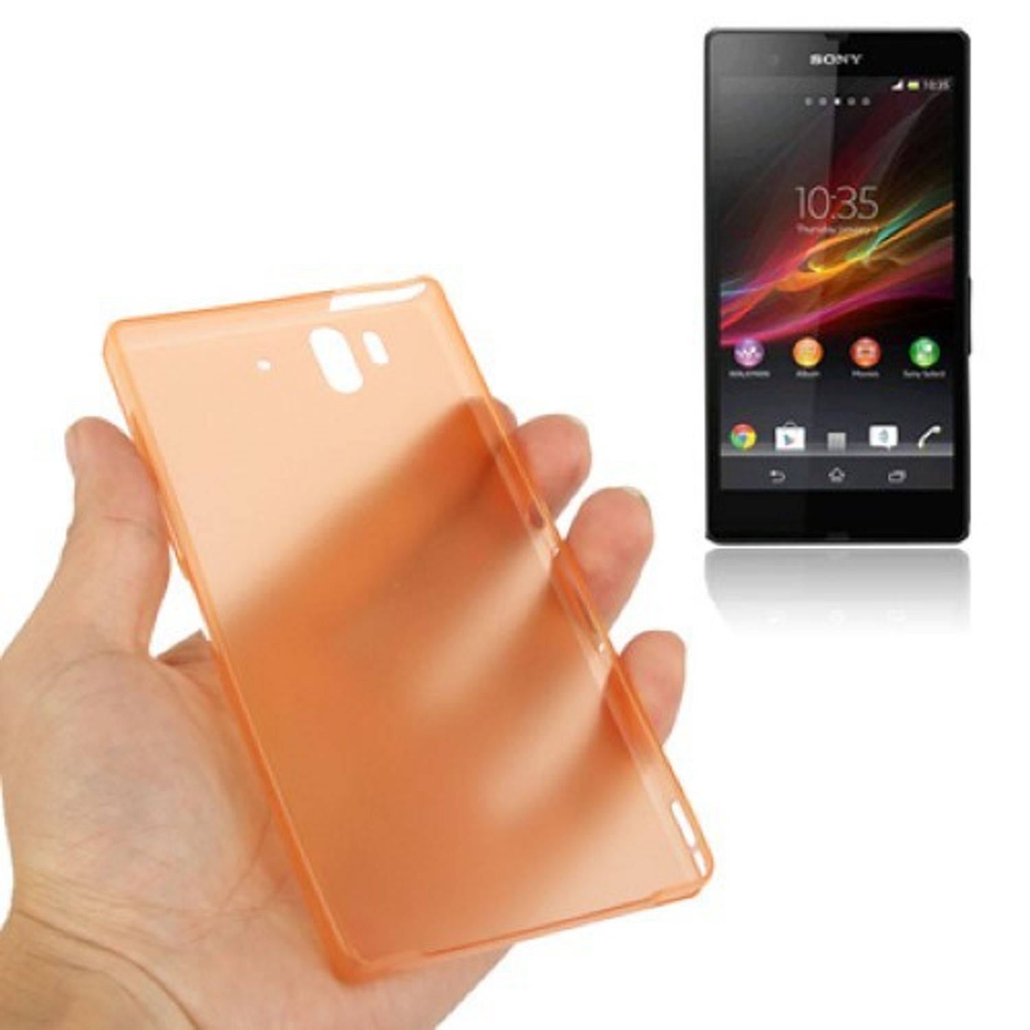 Sony Xperia Z Handyhülle Backcover Orange